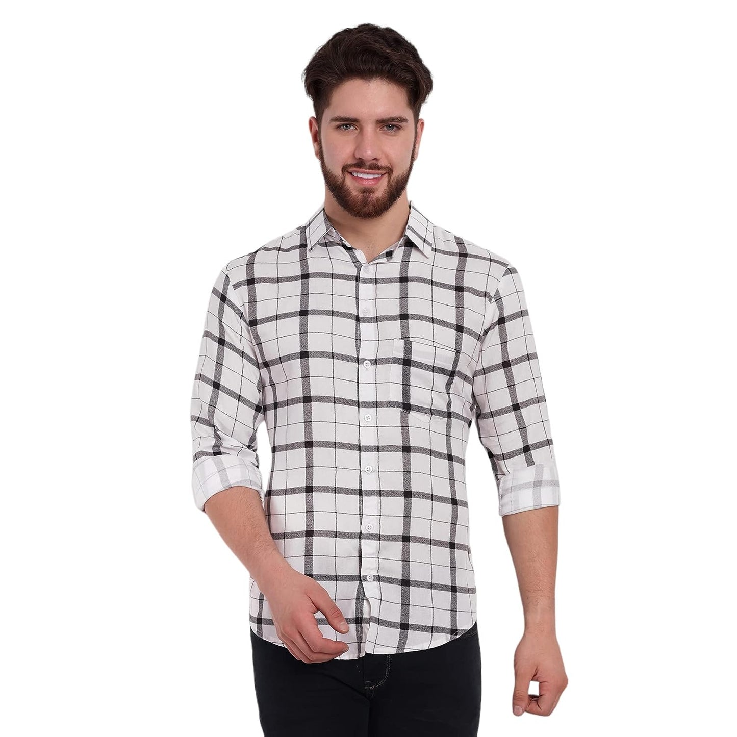 Vastraa Fusion Men's Rayon Checkered Shirt