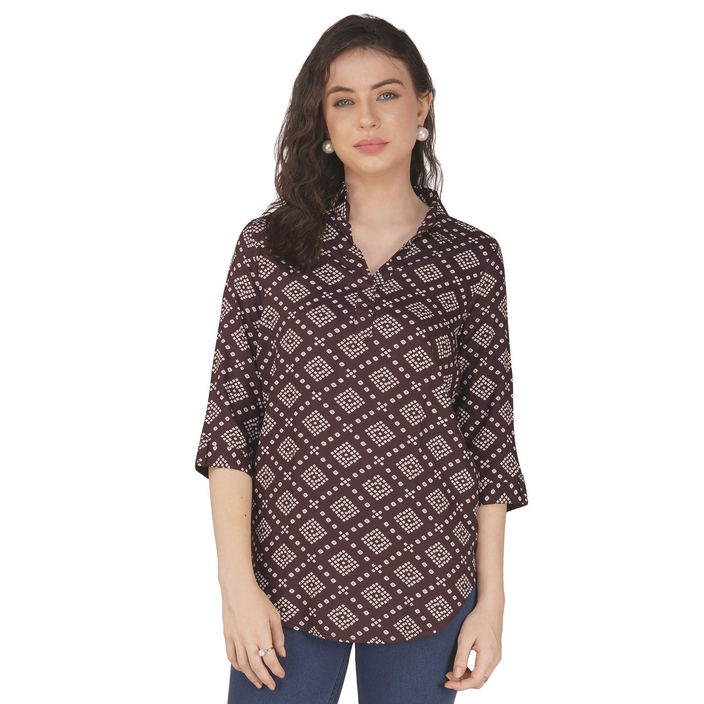 Women's Rayon Festival and Regular Wear Bandhani Tops