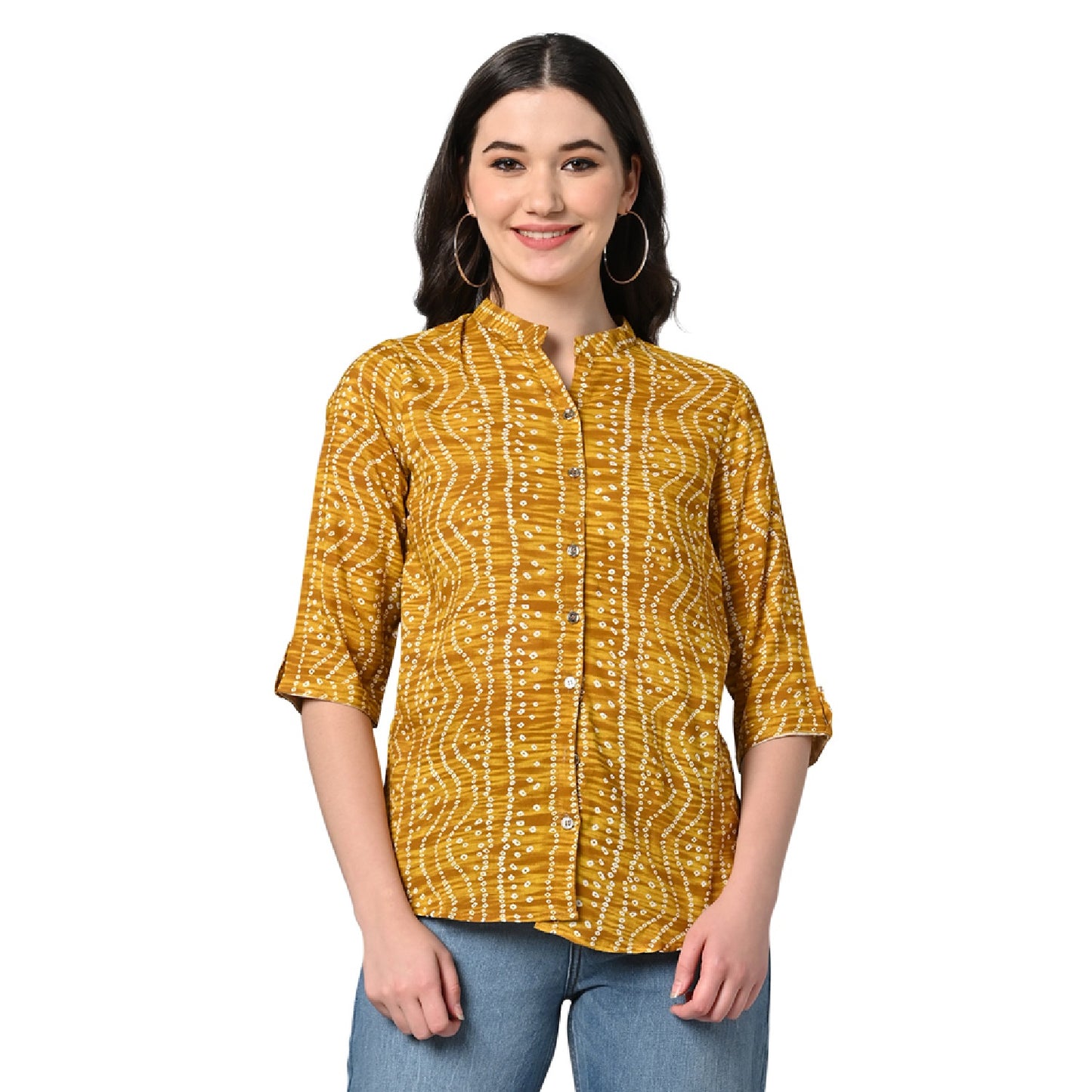 Women's Rayon Festival and Regular Wear Bandhani Tops