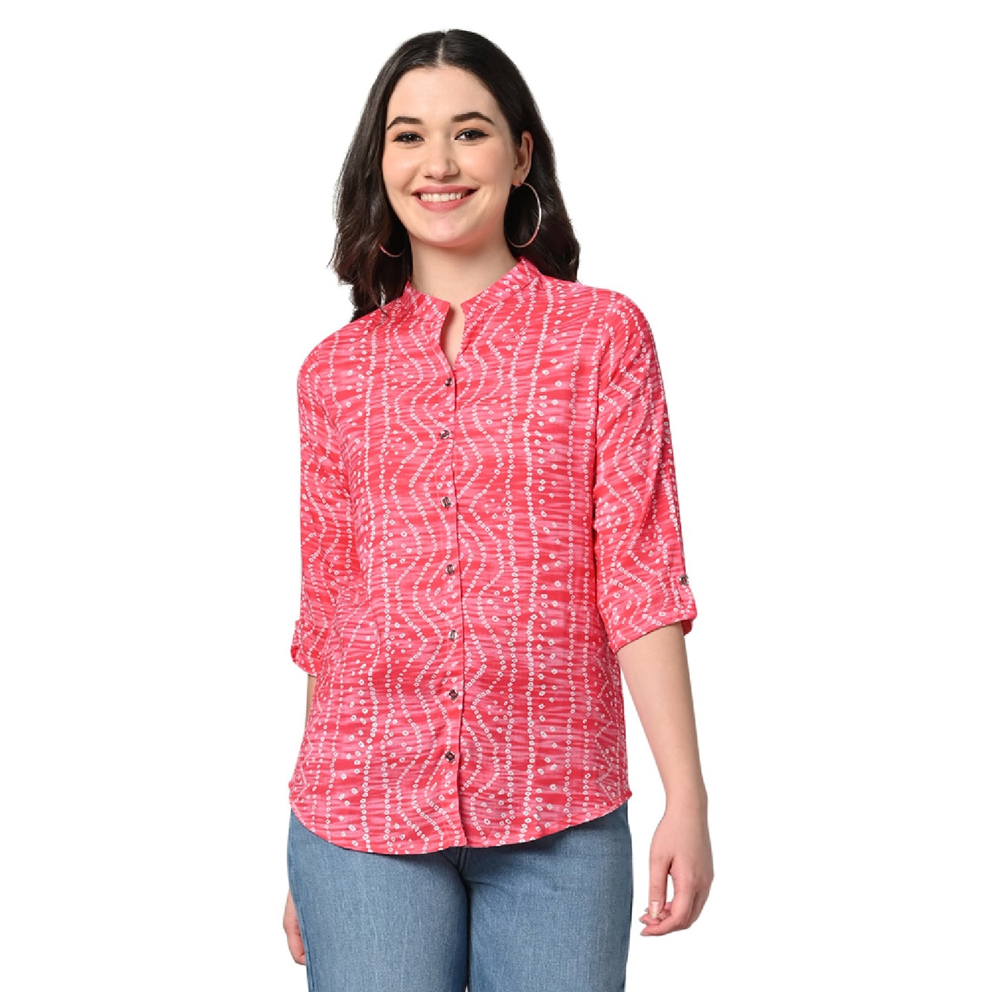 Women's Rayon Festival and Regular Wear Bandhani Tops