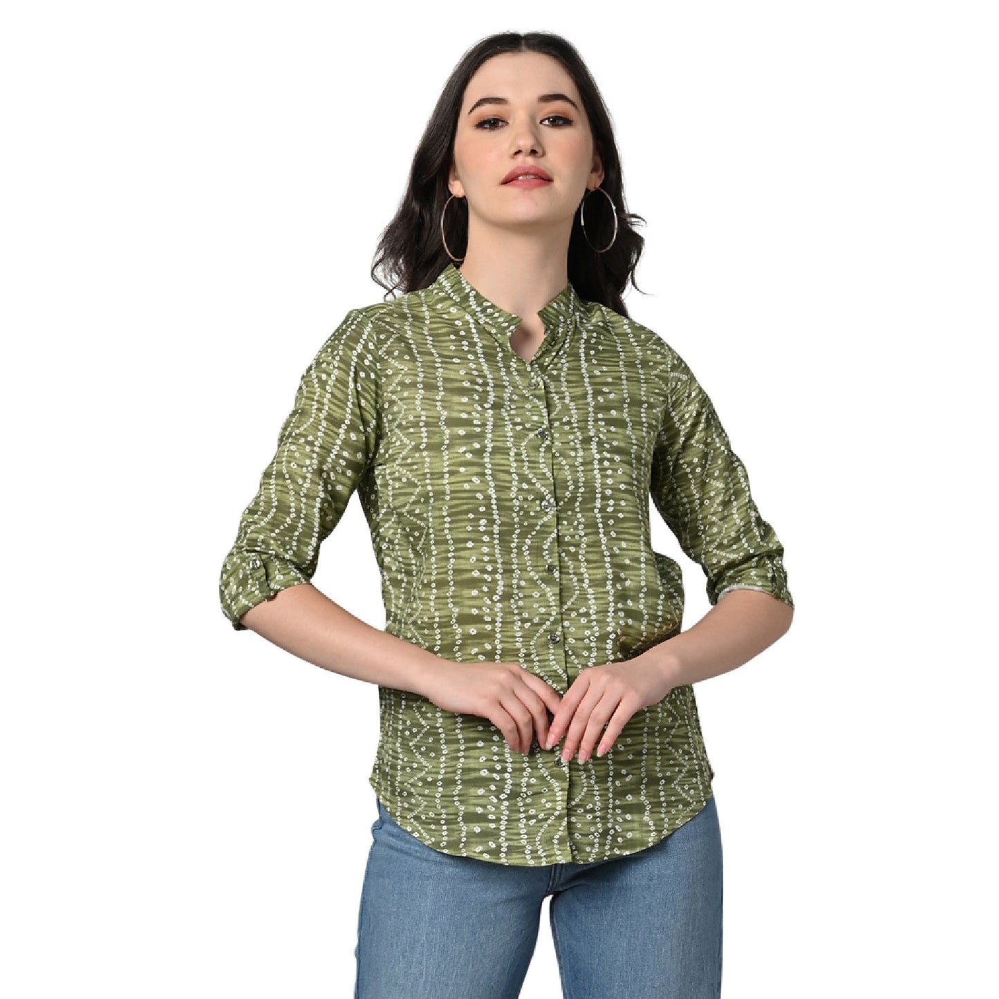 Women's Rayon Festival and Regular Wear Bandhani Tops