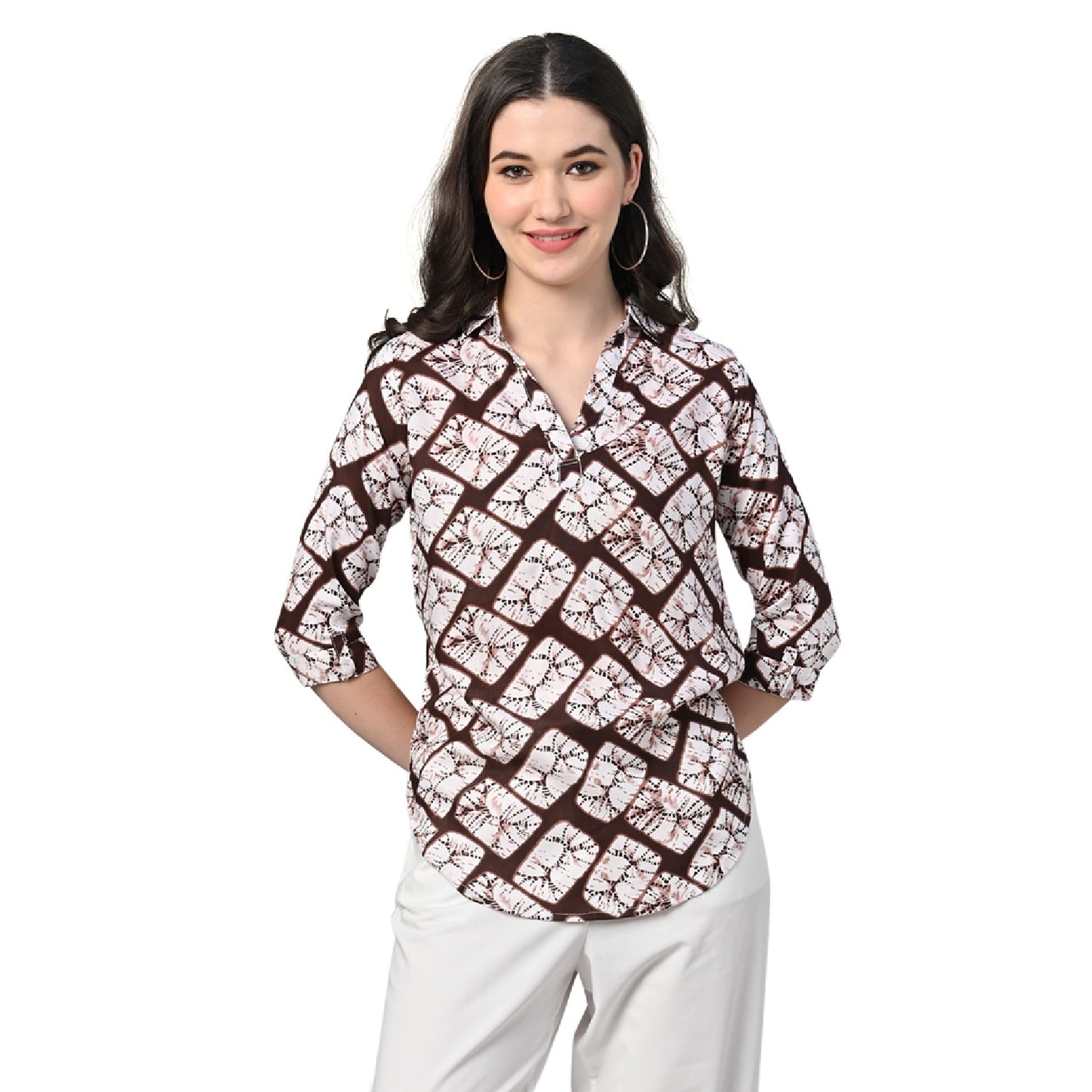 Vastraa Fusion Women's Rayon Festival and Regular Wear Printed Tops