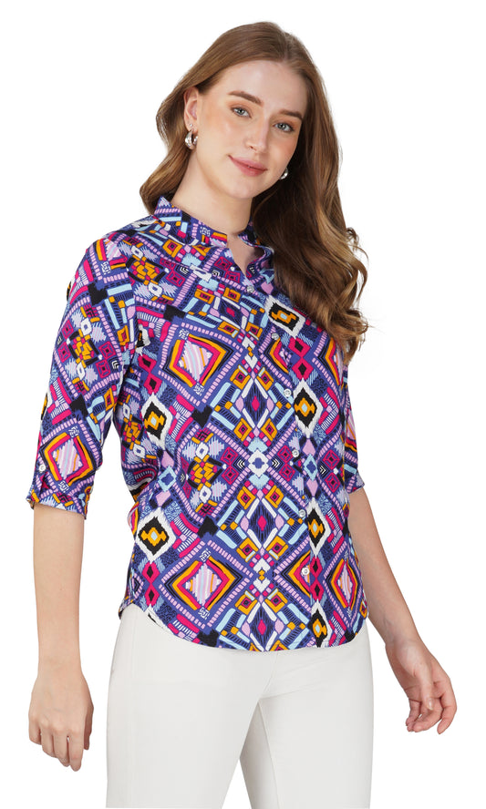 Vastraa Fusion Women's CottonFestival and Regular Wear Printed Tops
