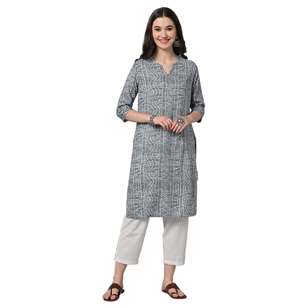 Vastraa Fusion Women's Rayon Festival and Regular Wear Bandhani Kurtis