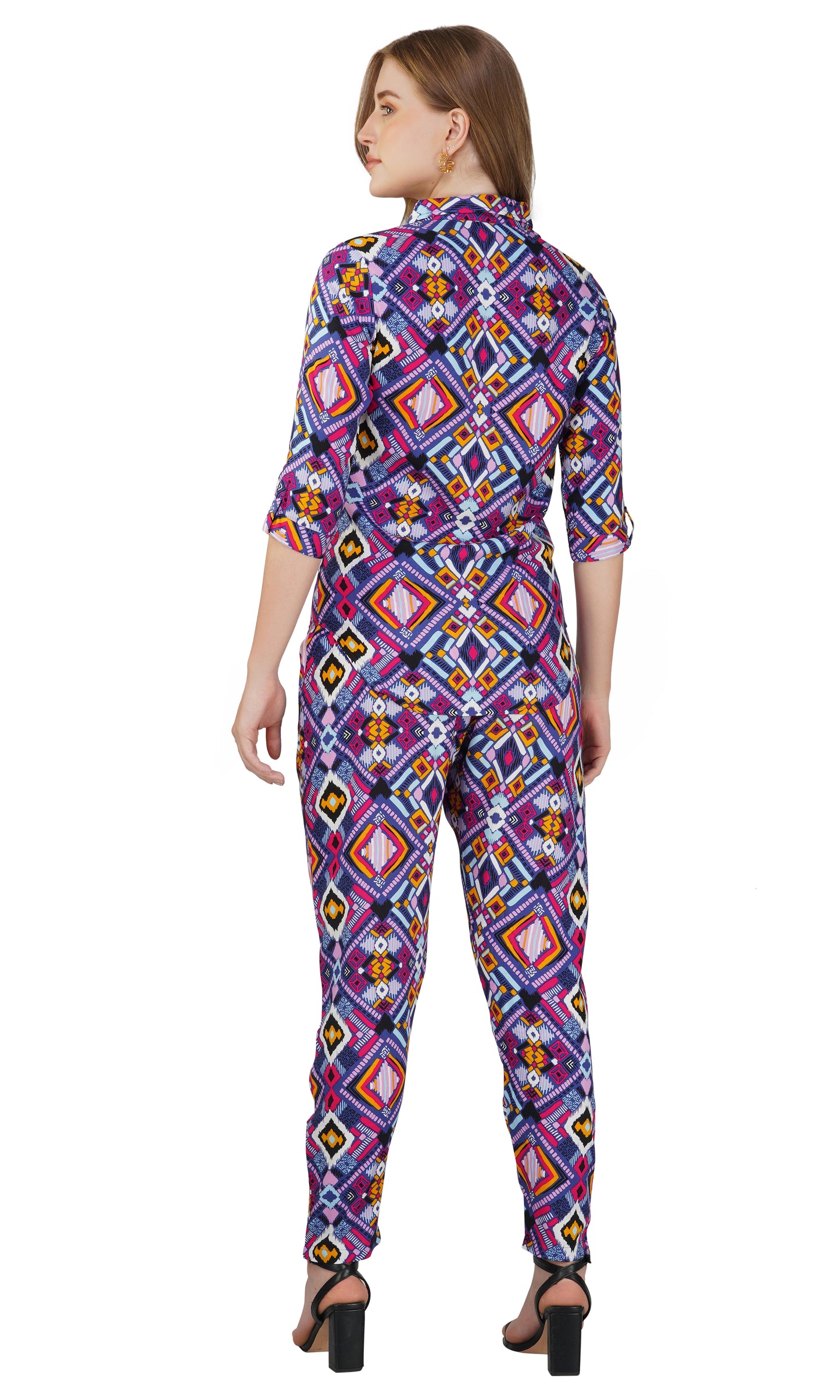 Vastraa Fusion Women Co Ord Set Printed Shirt & Bottom Set for Women Two-Piece Outfit