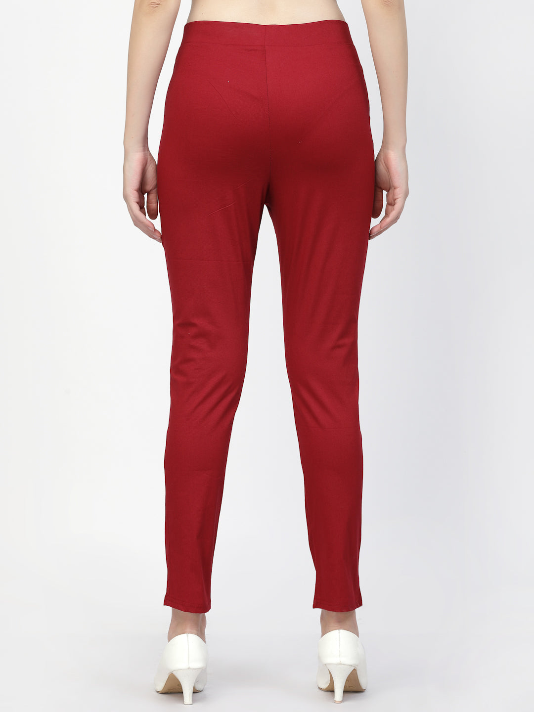 Vastraa Fusion Glamarours Cotton Stretchable Casual Cigarette Lycra Pants for Ladies/Women