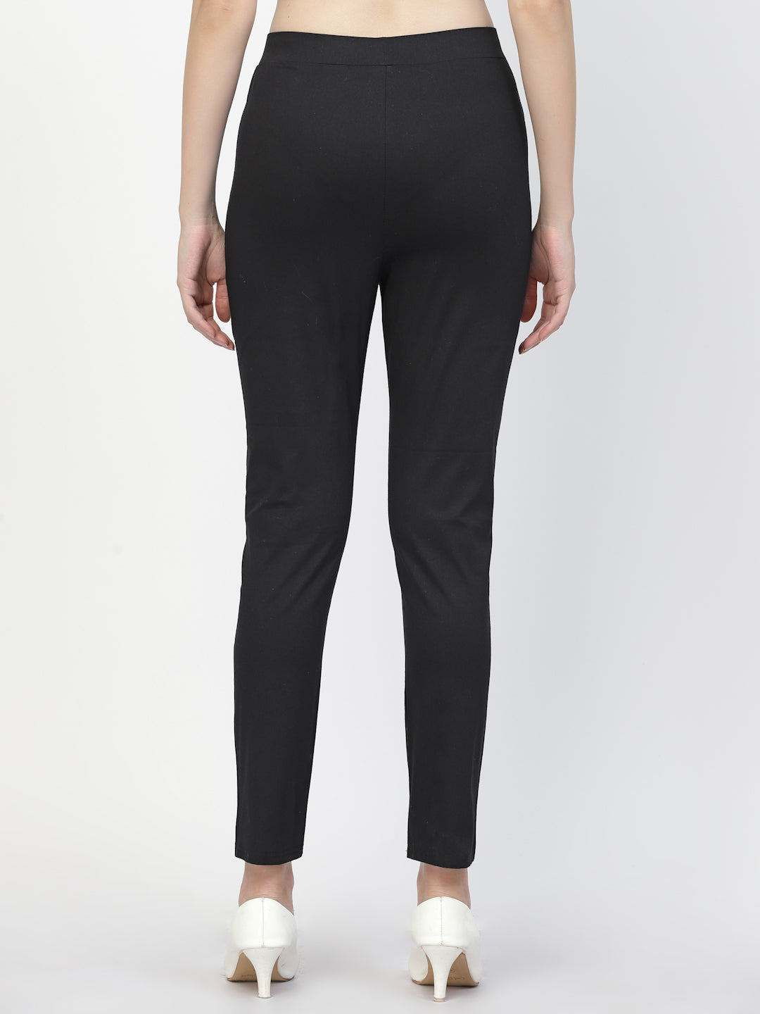 Vastraa Fusion Glamarours Cotton Stretchable Casual Cigarette Lycra Pants for Ladies/Women