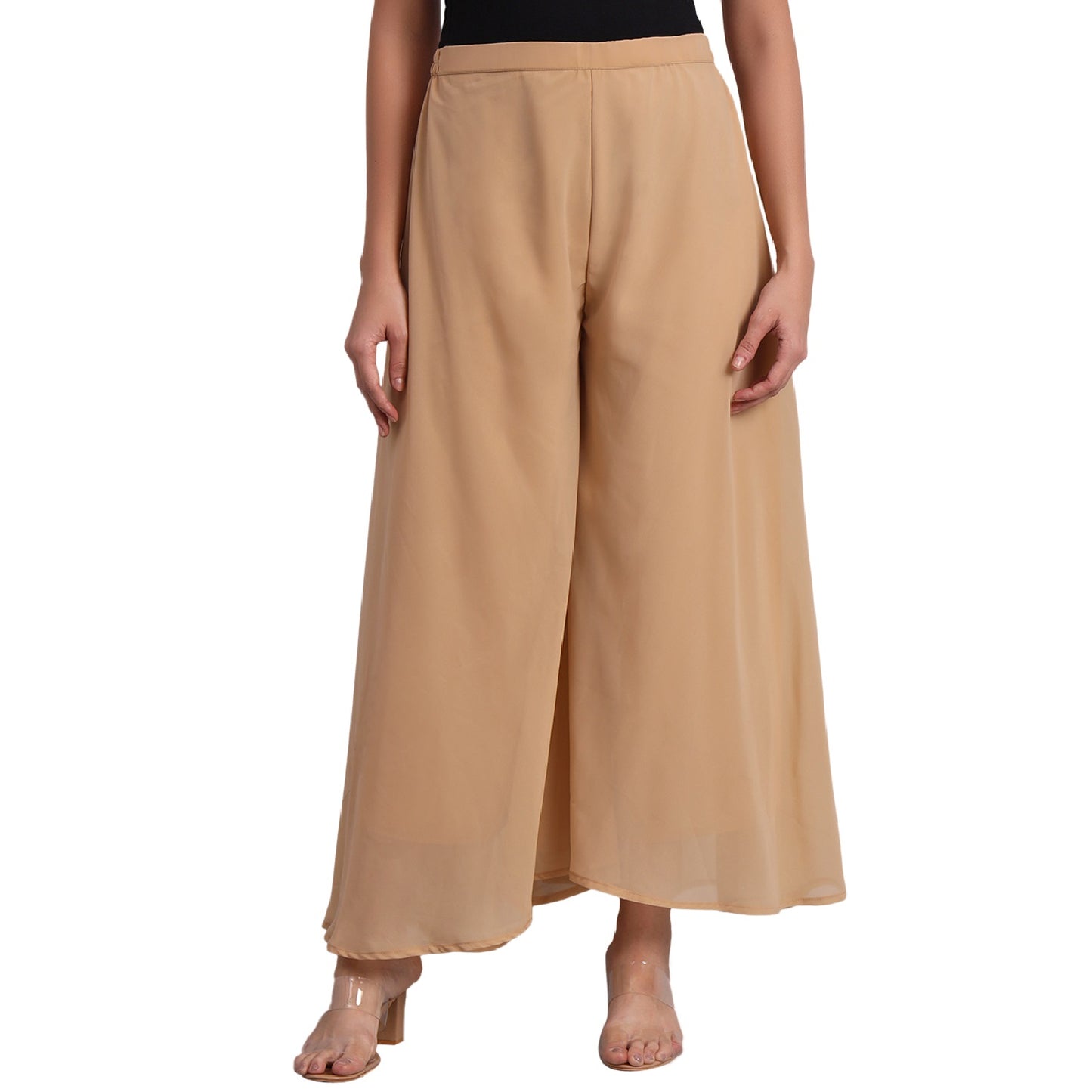Vastraa Fusion Wide Fit Stylish Georgette Fabric Sharara Bottoms for Women's