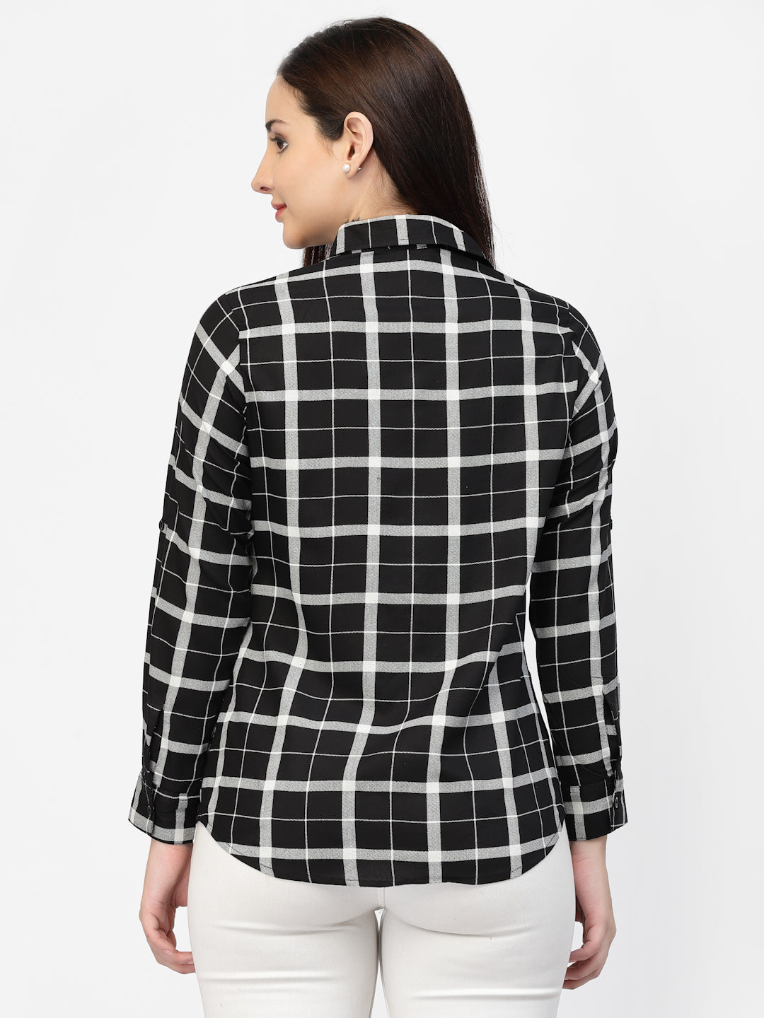 Vastraa Fusion Women's Rayon Checkered Shirt