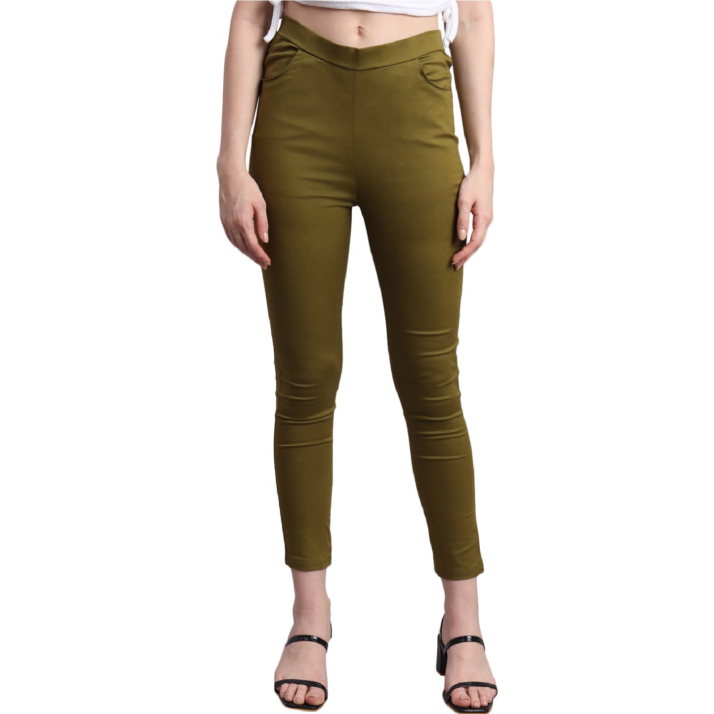 Vastraa Fusion Glamarours Cotton Stretchable Casual Cigarette Lycra Pants for Ladies/Women