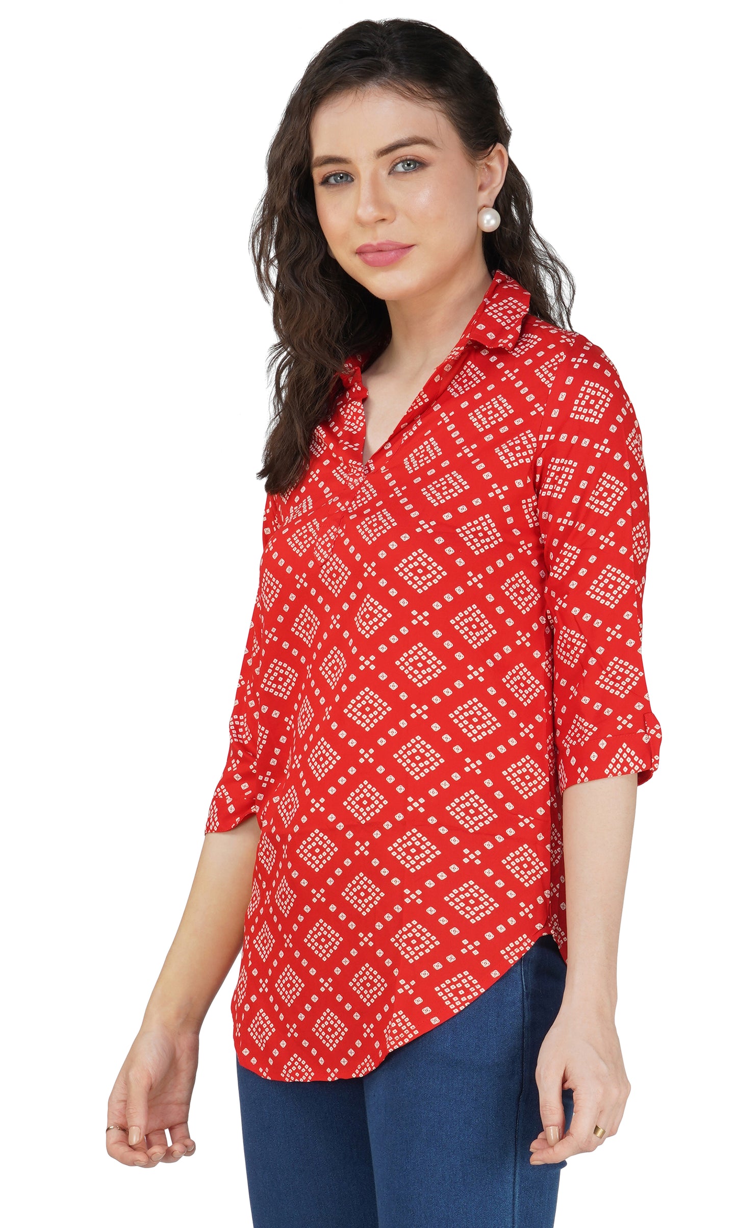 Women's Rayon Festival and Regular Wear Bandhani Tops