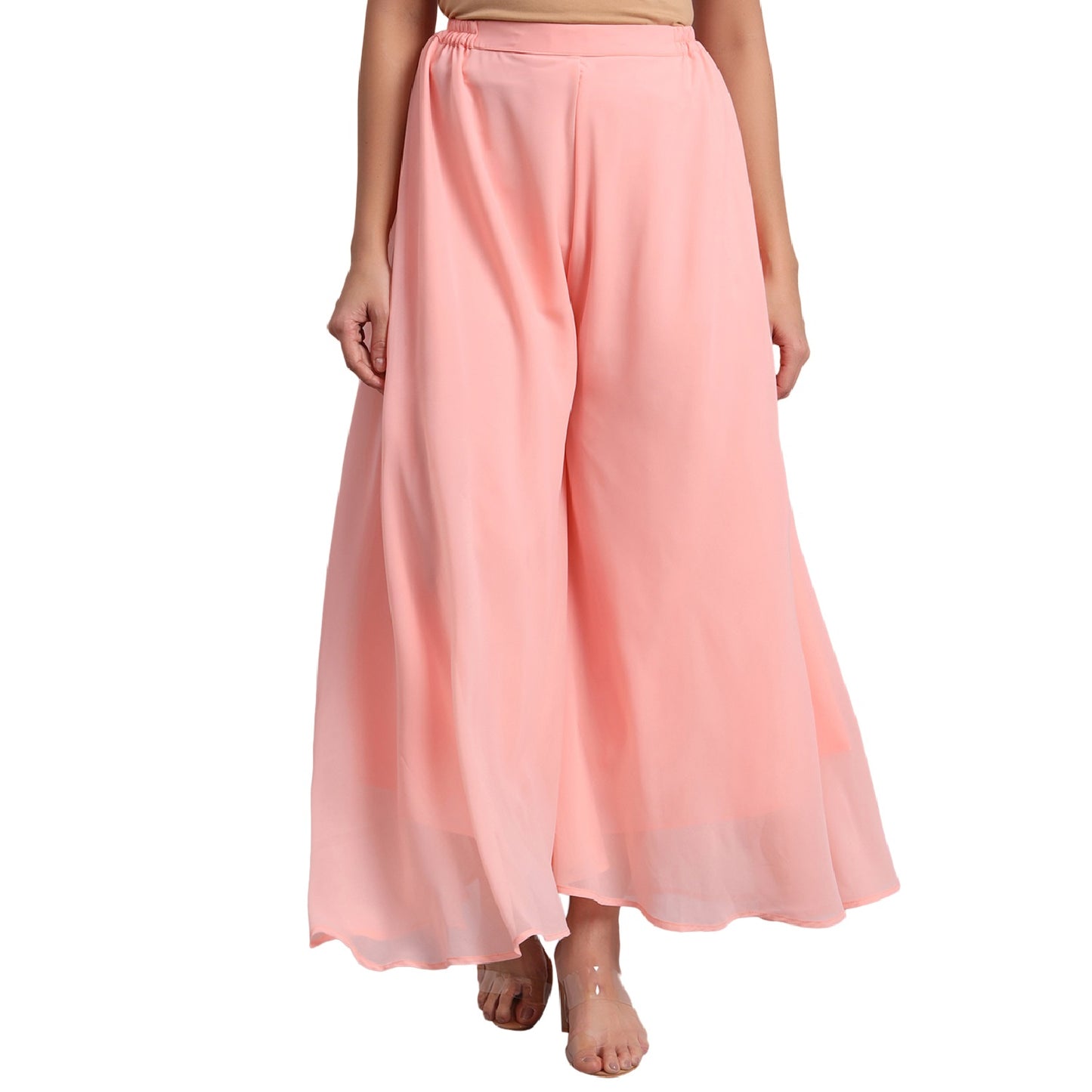 Vastraa Fusion Wide Fit Stylish Georgette Fabric Sharara Bottoms for Women's
