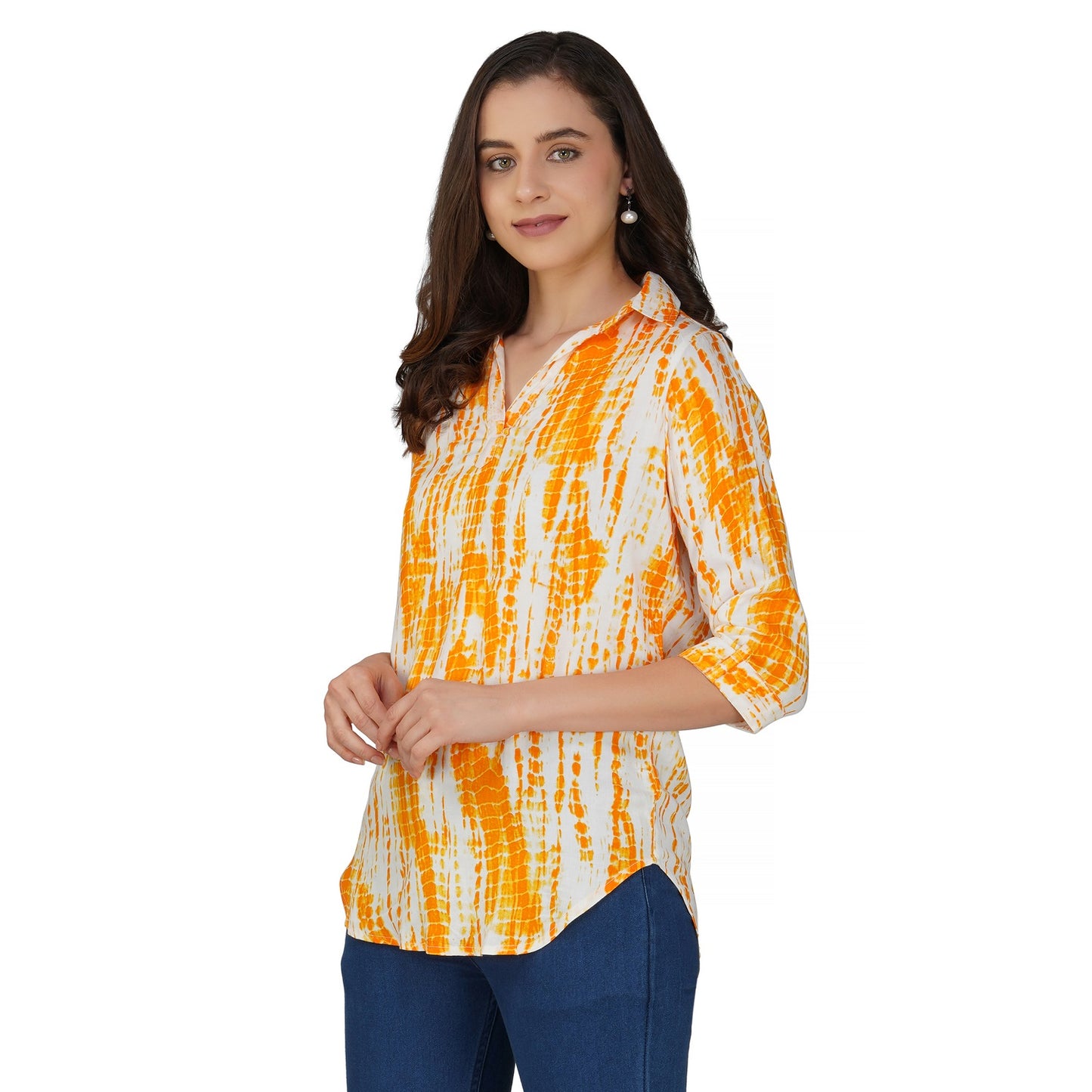 Vastraa Fusion Women's Rayon Festival and Regular Wear Printed Tops