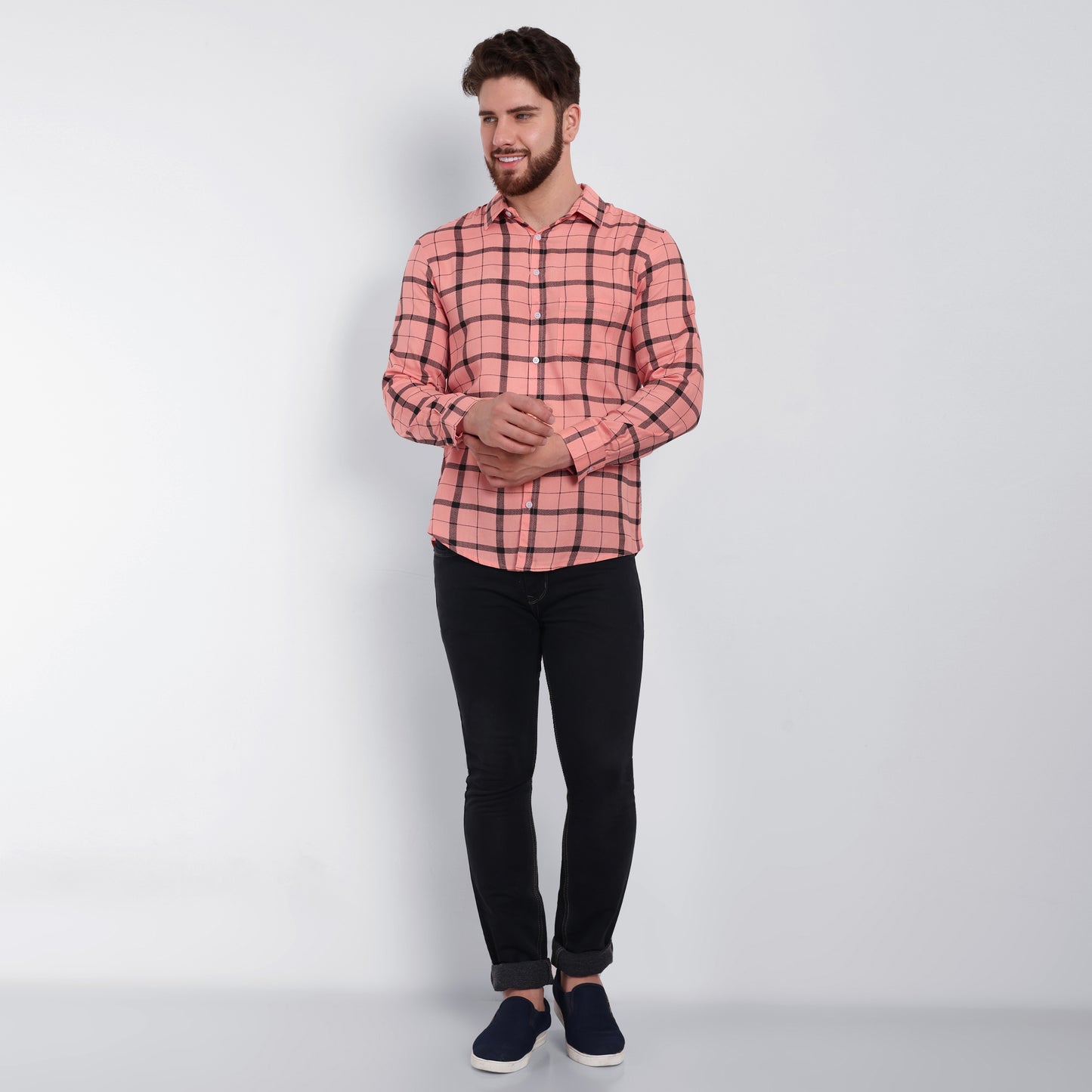 Vastraa Fusion Men's Rayon Checkered Shirt