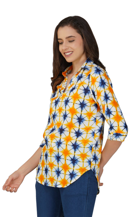 Vastraa Fusion Women's Rayon Festival and Regular Wear Printed Tops