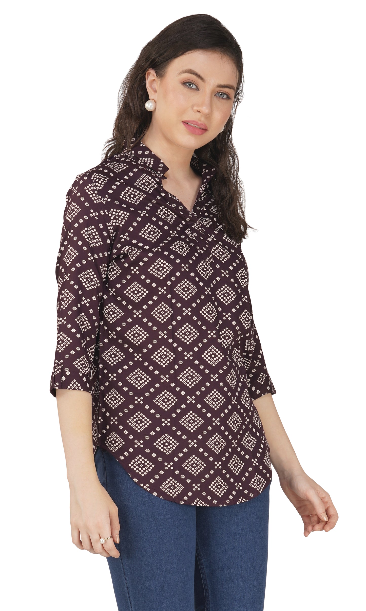 Women's Rayon Festival and Regular Wear Bandhani Tops