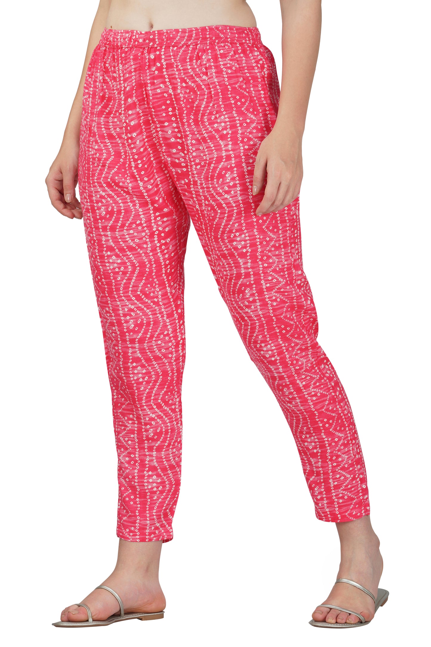 Vastraa Fusion Women's Regular Fit Bandhani Printed Pattern Rayon Palazzo