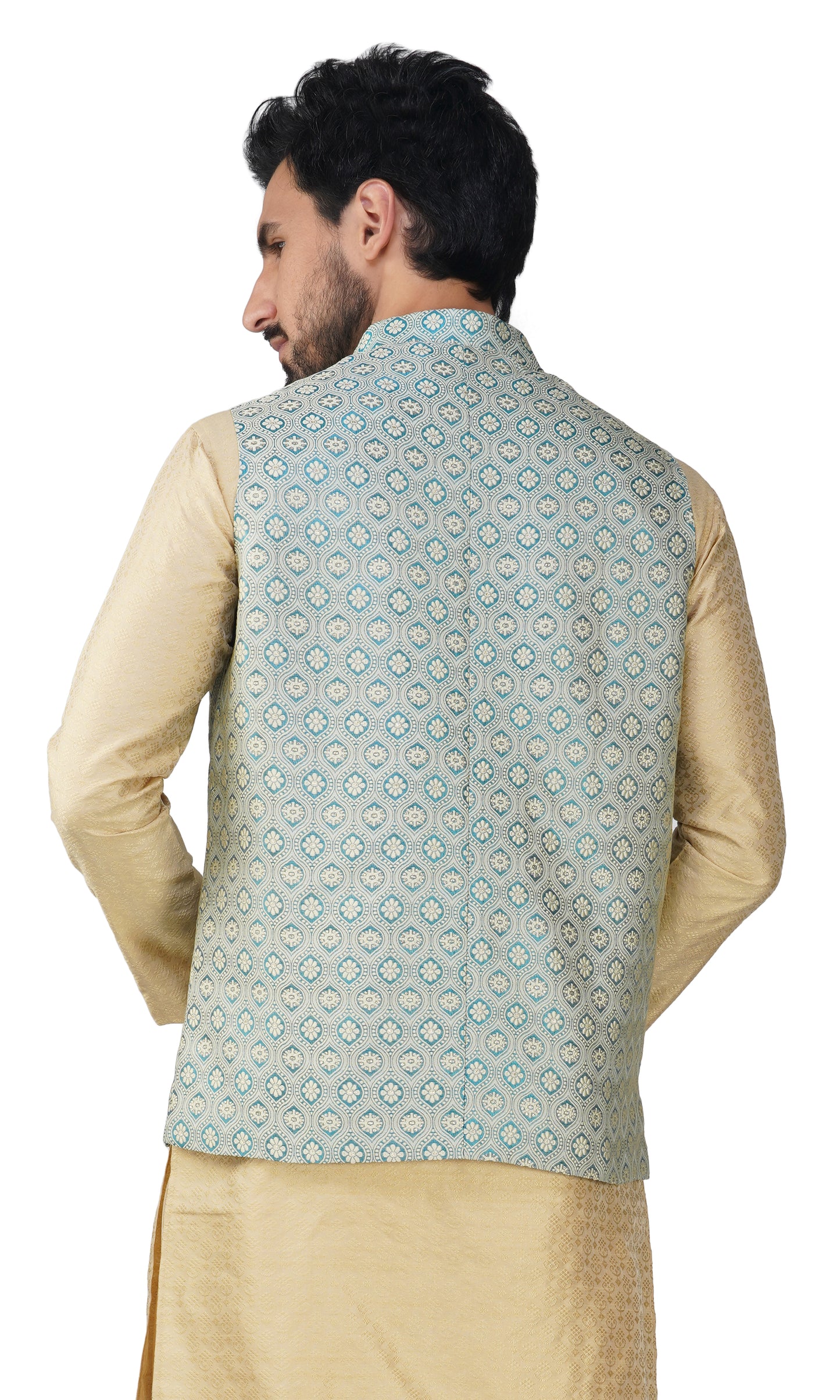 Men's Embroidery Silk Traditional Ethnic Nehru Jacket