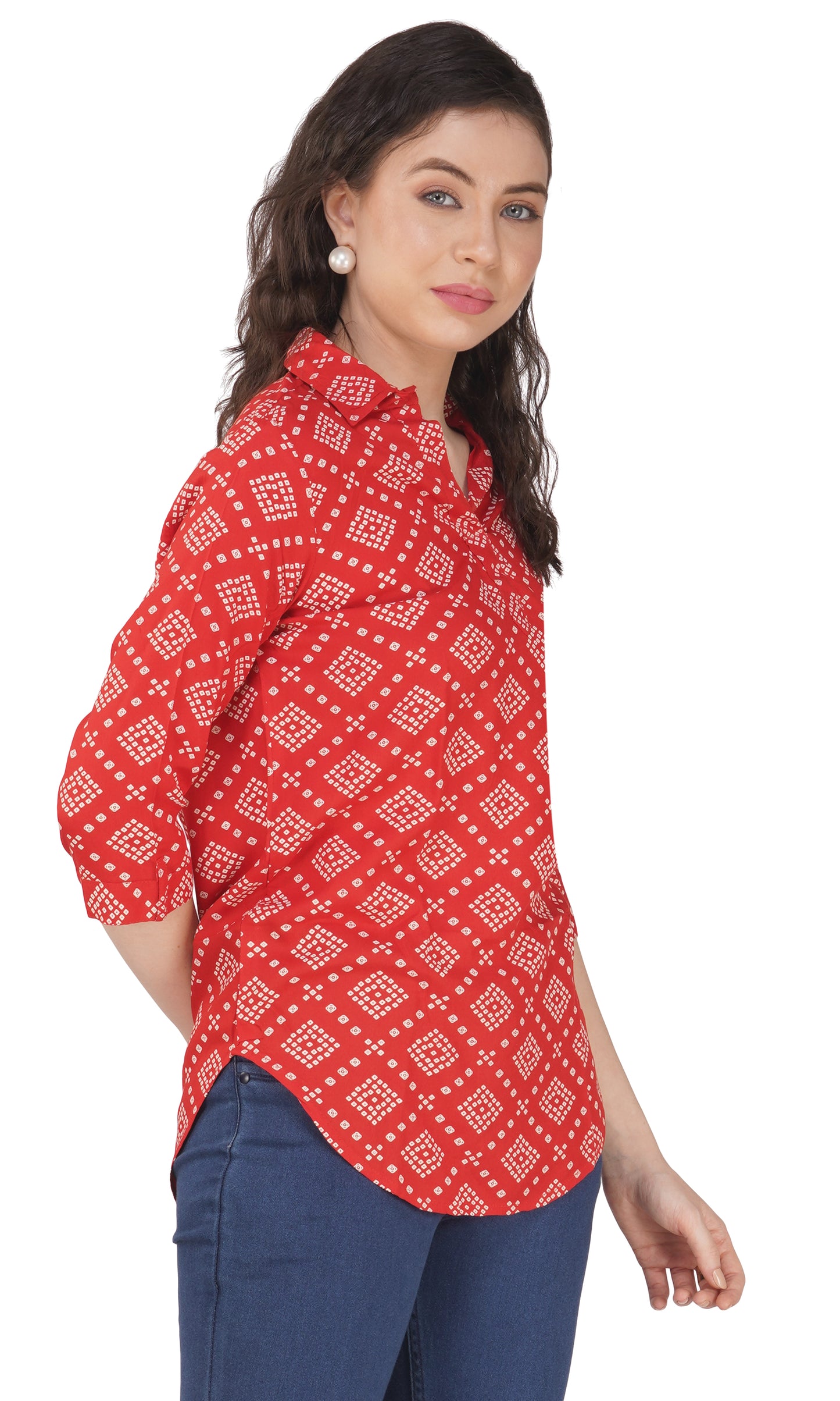 Women's Rayon Festival and Regular Wear Bandhani Tops