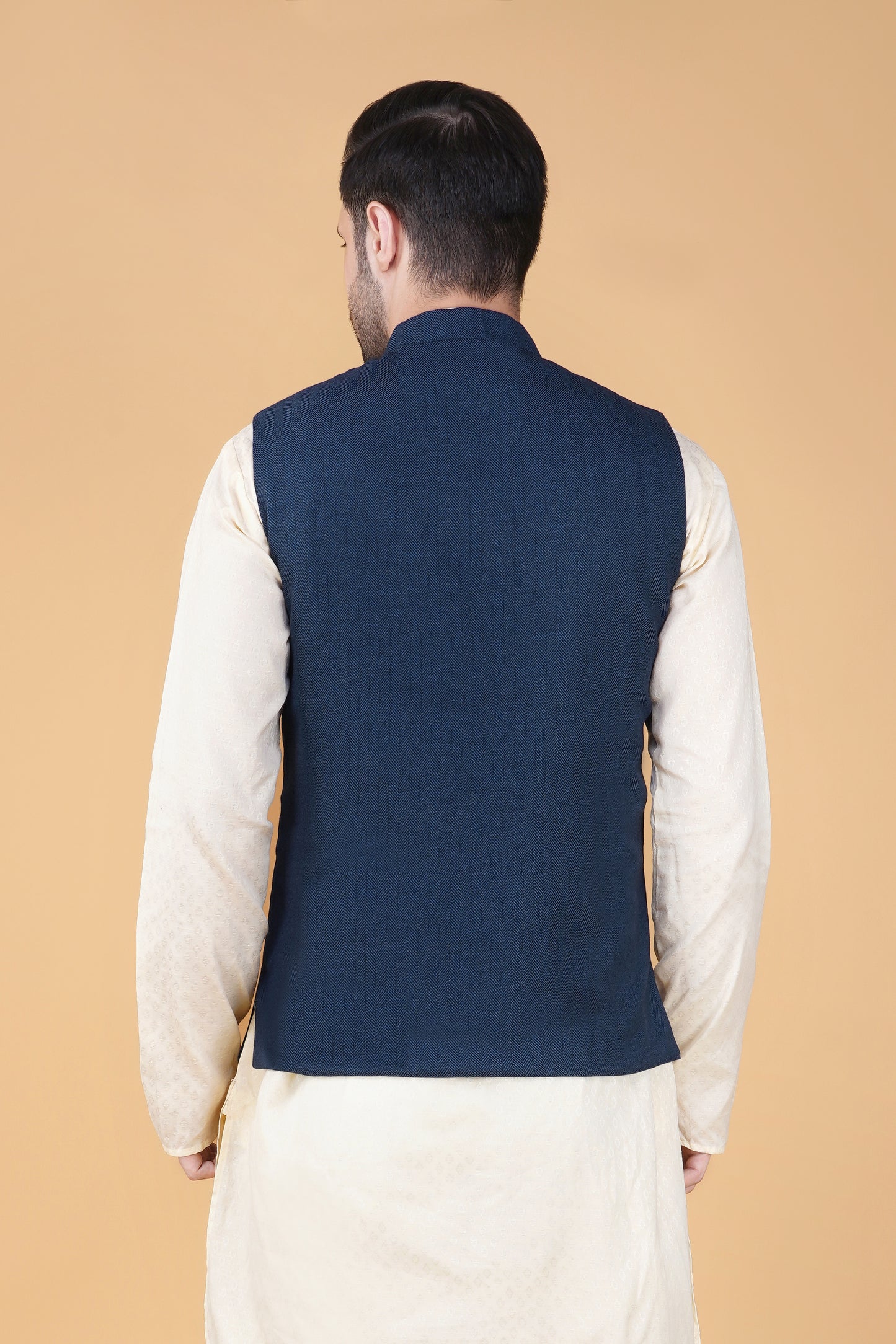 Vastraa Fusion Men's Traditional Woolen Nehru Jacket Modi Waistcoat