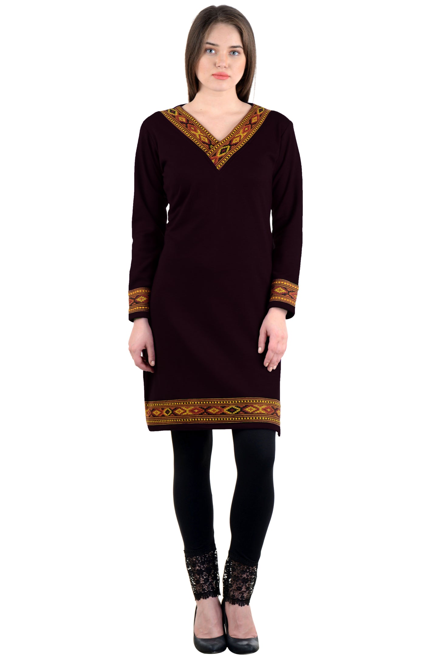 Vastraa Fusion Women's Woolen Kullu Kurti