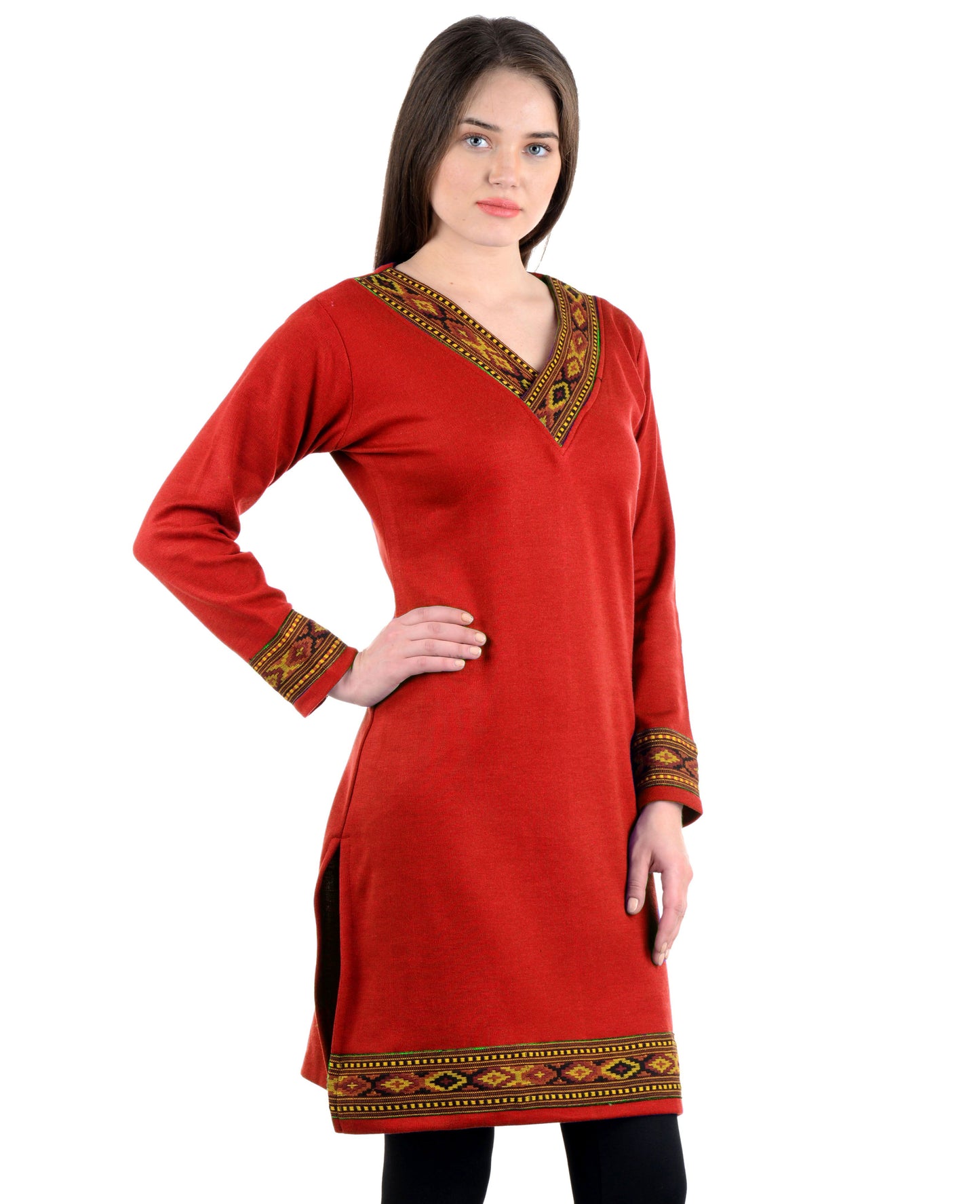 Vastraa Fusion Women's Woolen Kullu Kurti