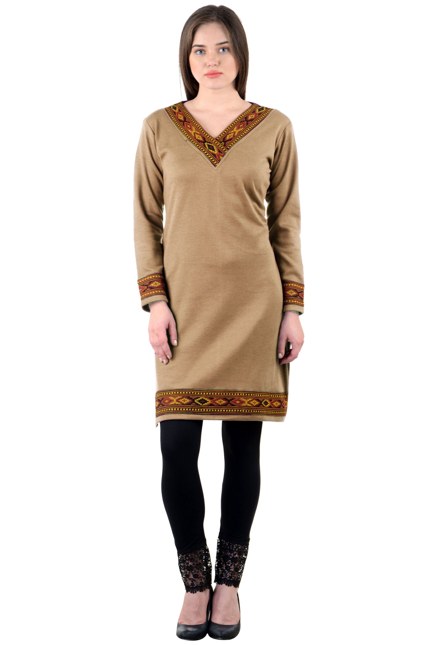 Vastraa Fusion Women's Woolen Kullu Kurti