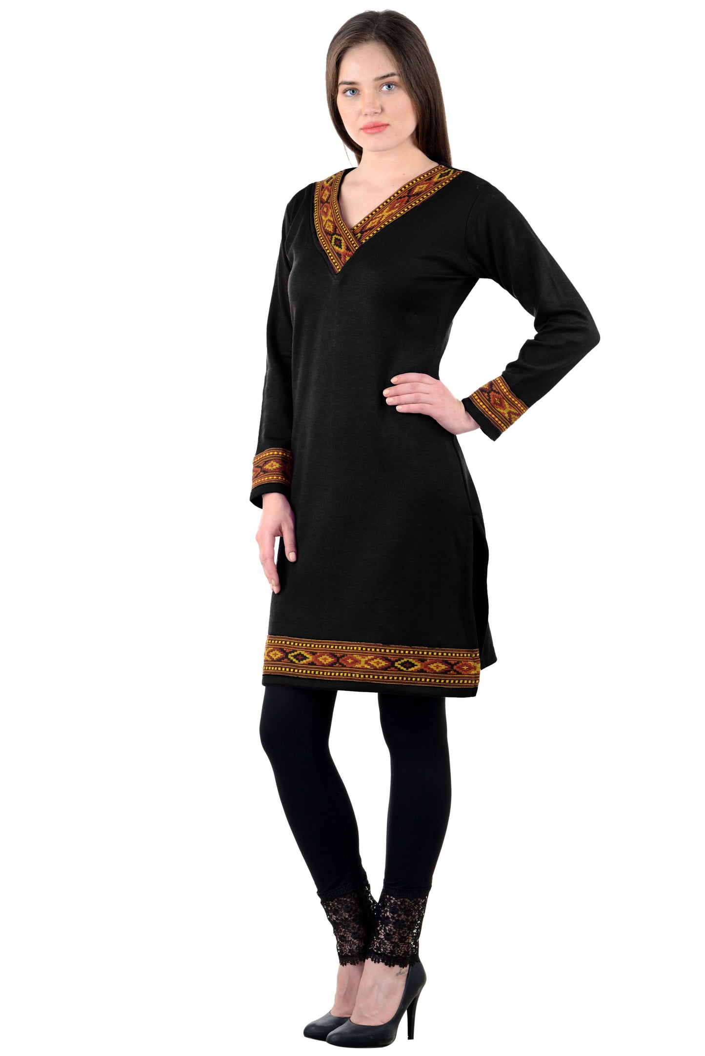 Vastraa Fusion Women's Woolen Kullu Kurti