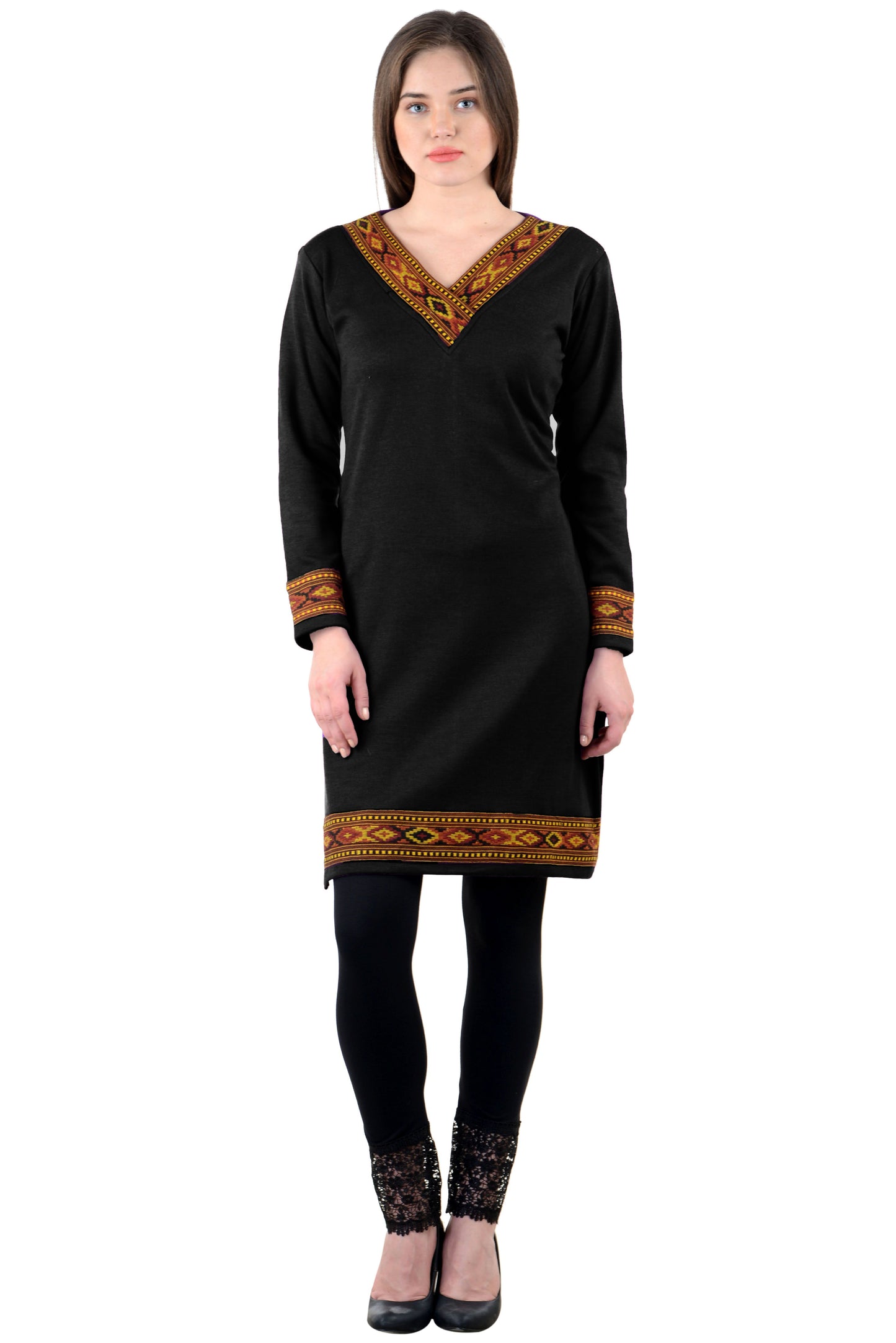 Vastraa Fusion Women's Woolen Kullu Kurti