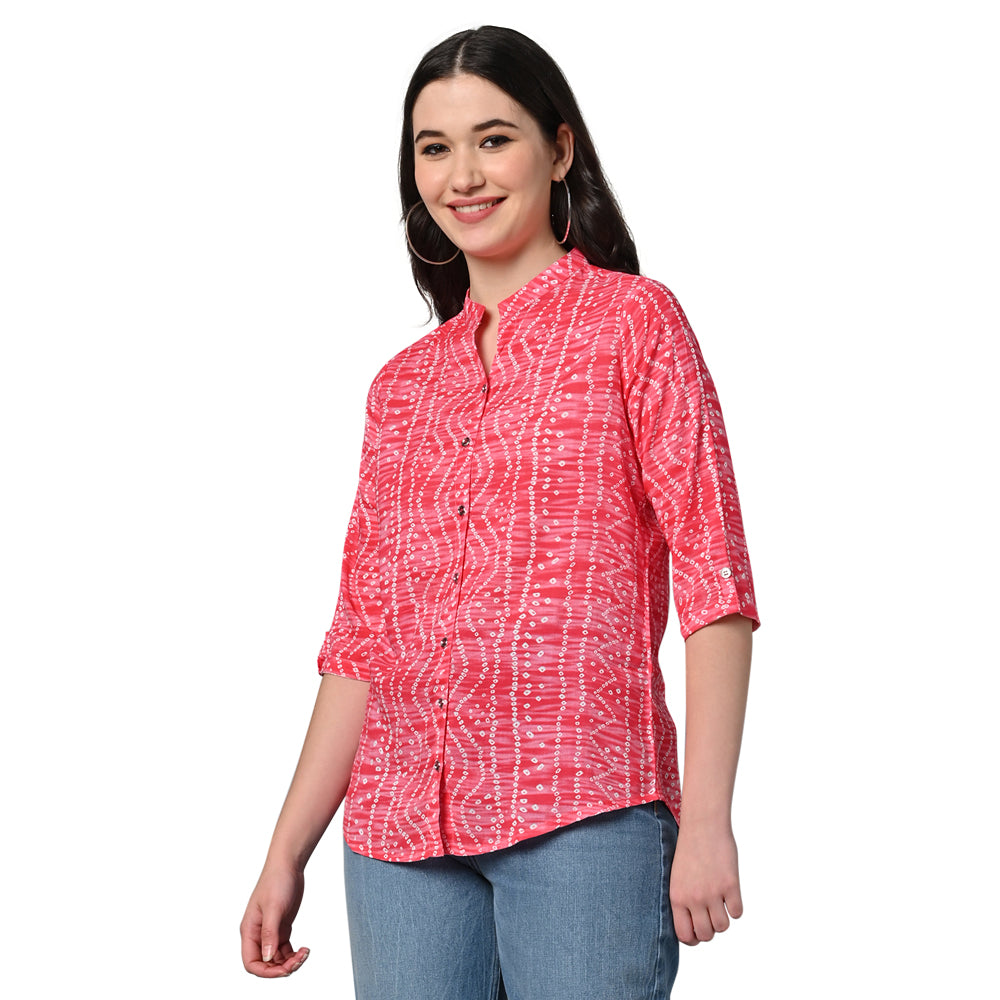 Women's Rayon Festival and Regular Wear Bandhani Tops