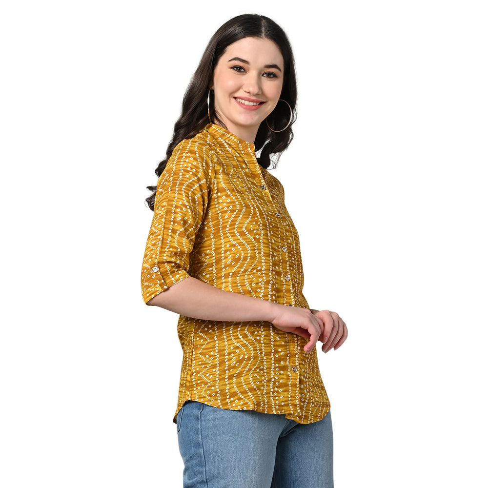 Women's Rayon Festival and Regular Wear Bandhani Tops