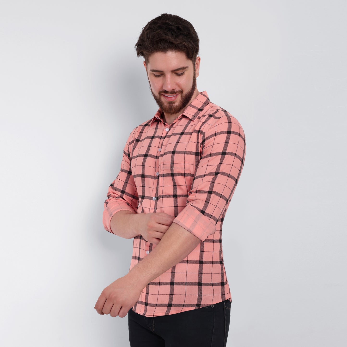 Vastraa Fusion Men's Rayon Checkered Shirt