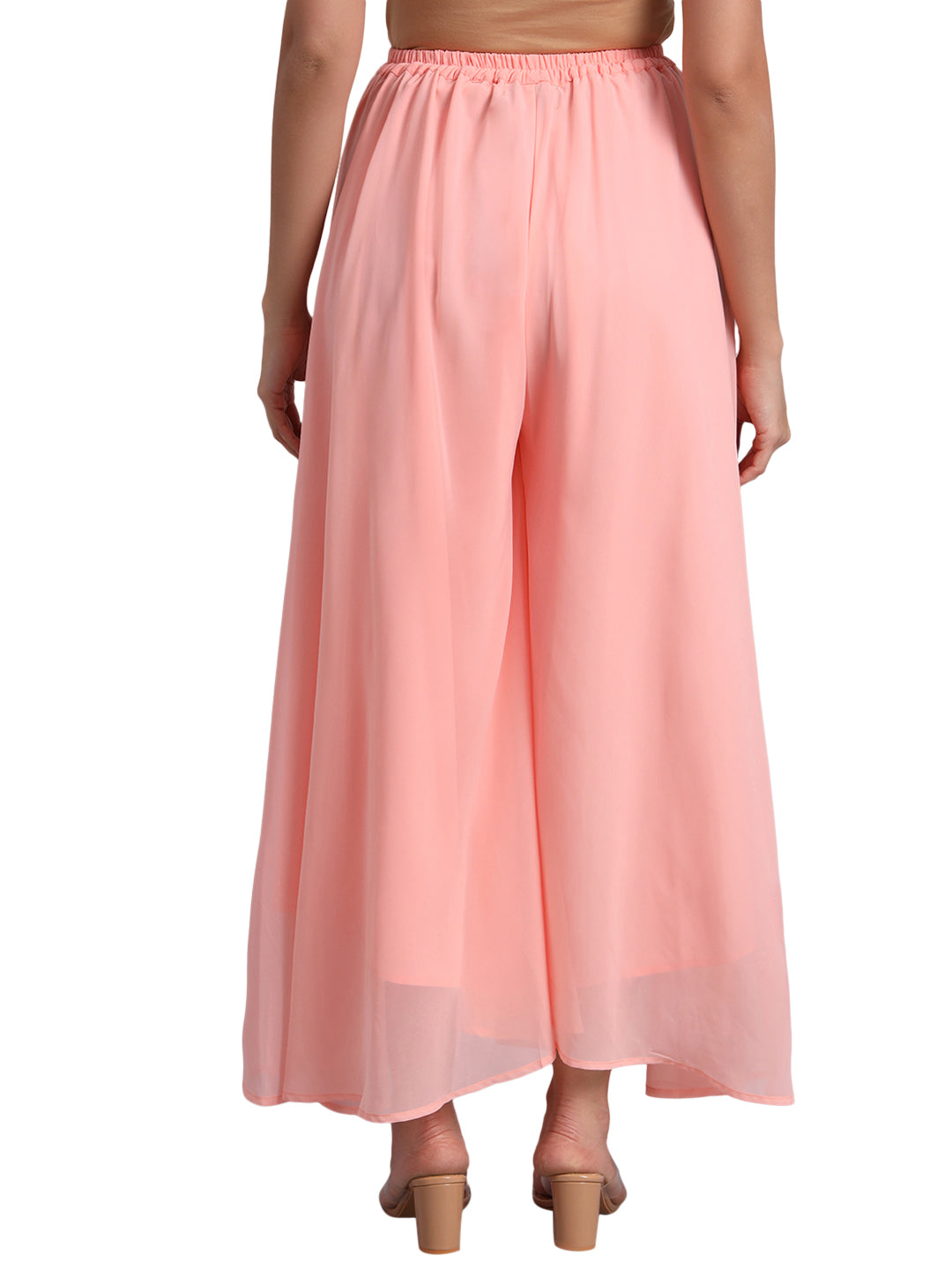 Vastraa Fusion Wide Fit Stylish Georgette Fabric Sharara Bottoms for Women's