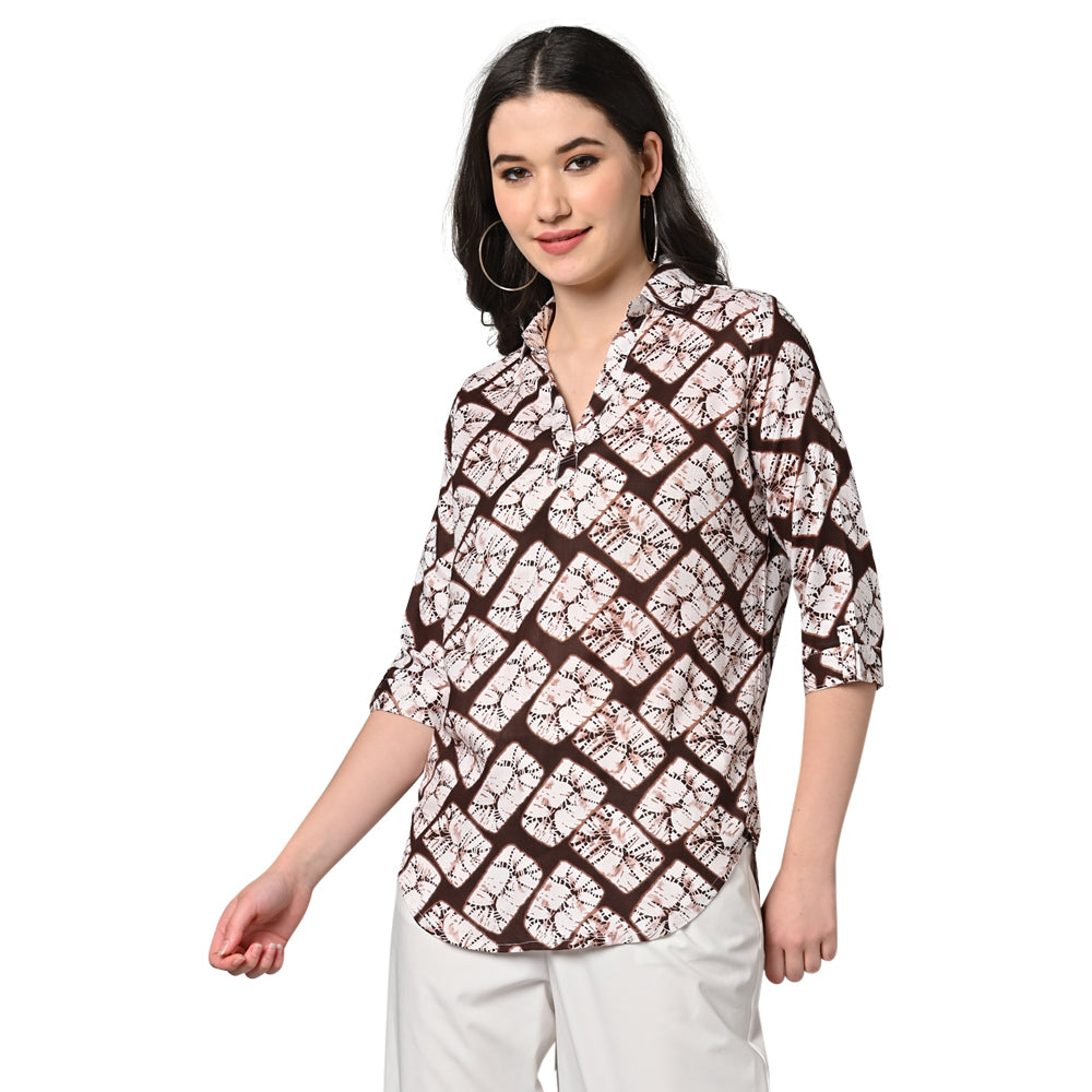 Vastraa Fusion Women's Rayon Festival and Regular Wear Printed Tops