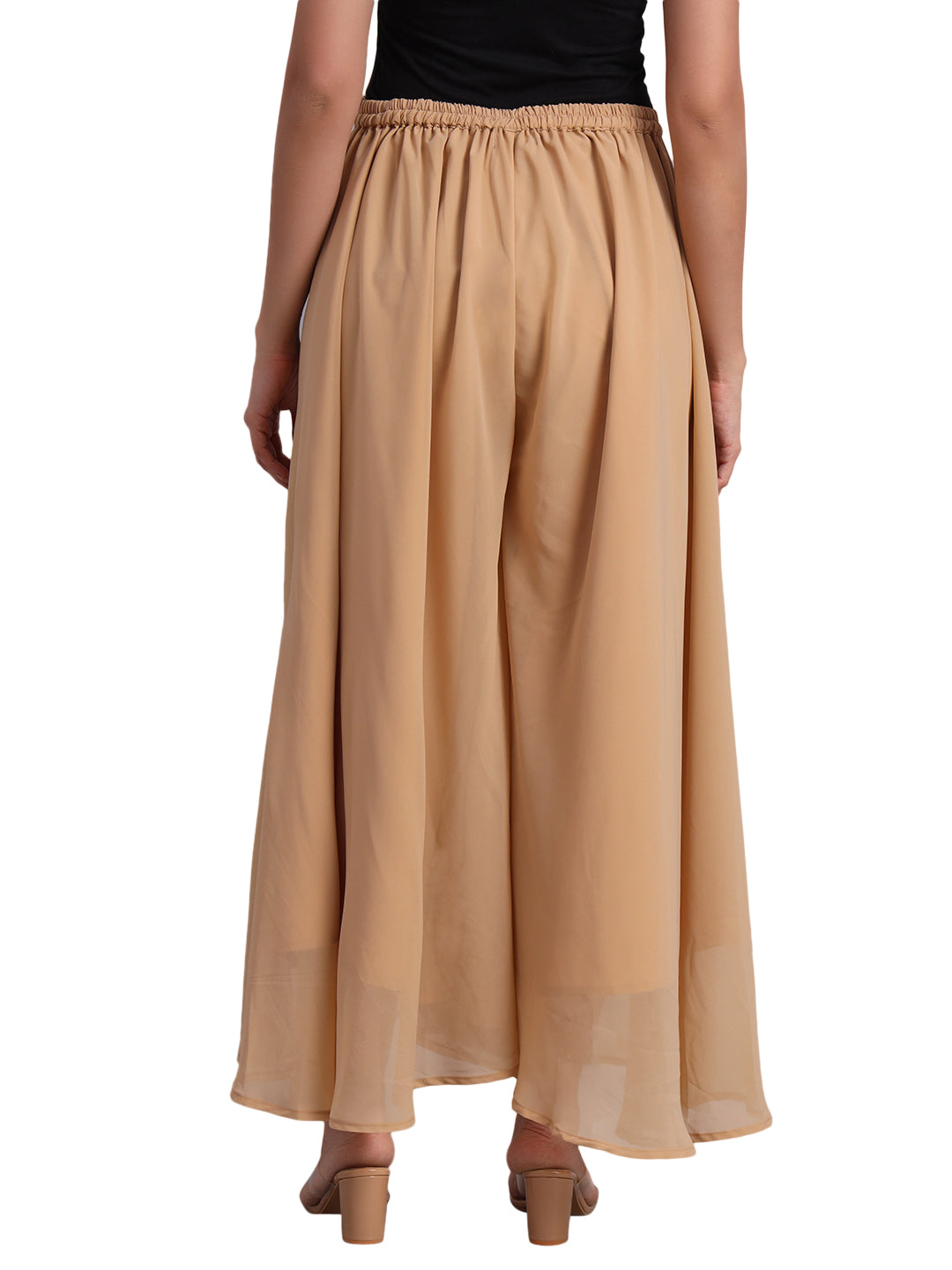 Vastraa Fusion Wide Fit Stylish Georgette Fabric Sharara Bottoms for Women's