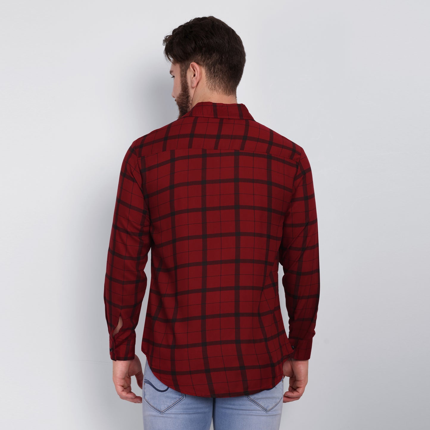 Vastraa Fusion Men's Rayon Checkered Shirt