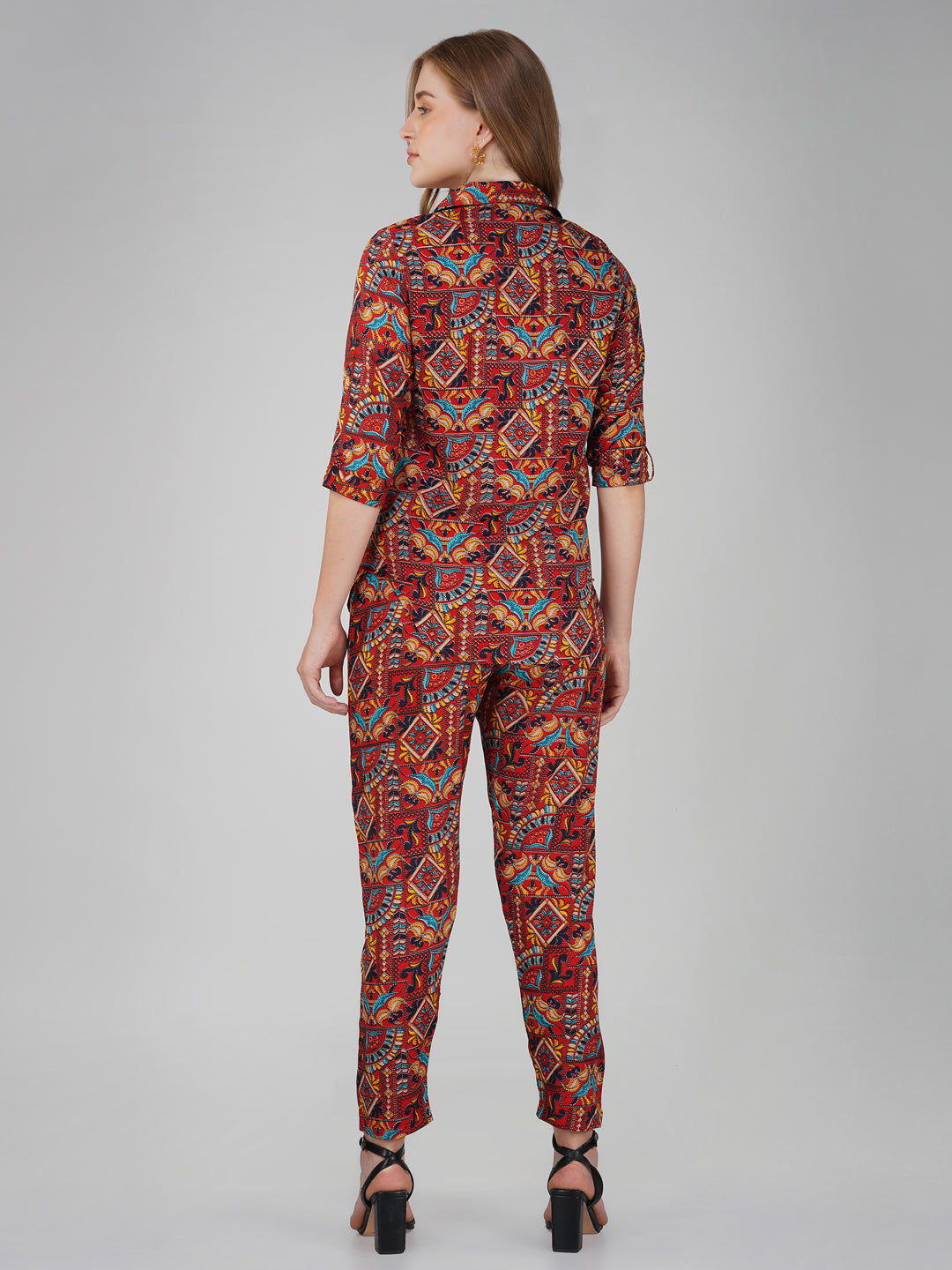 Vastraa Fusion Women Co Ord Set Printed Shirt & Bottom Set for Women Two-Piece Outfit