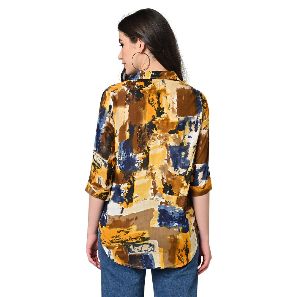 Vastraa Fusion Women's Rayon Festival and Regular Wear Printed Tops