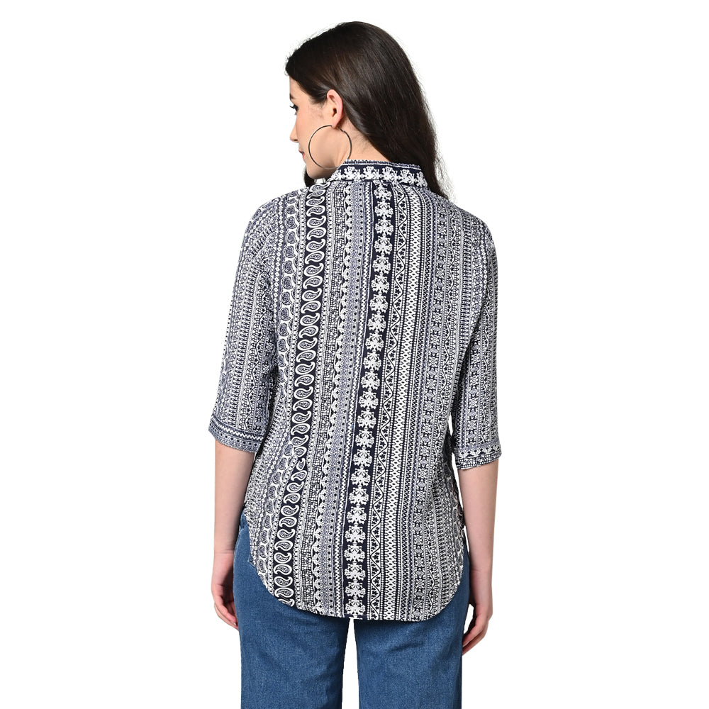 Vastraa Fusion Women's Rayon Festival and Regular Wear Printed Tops