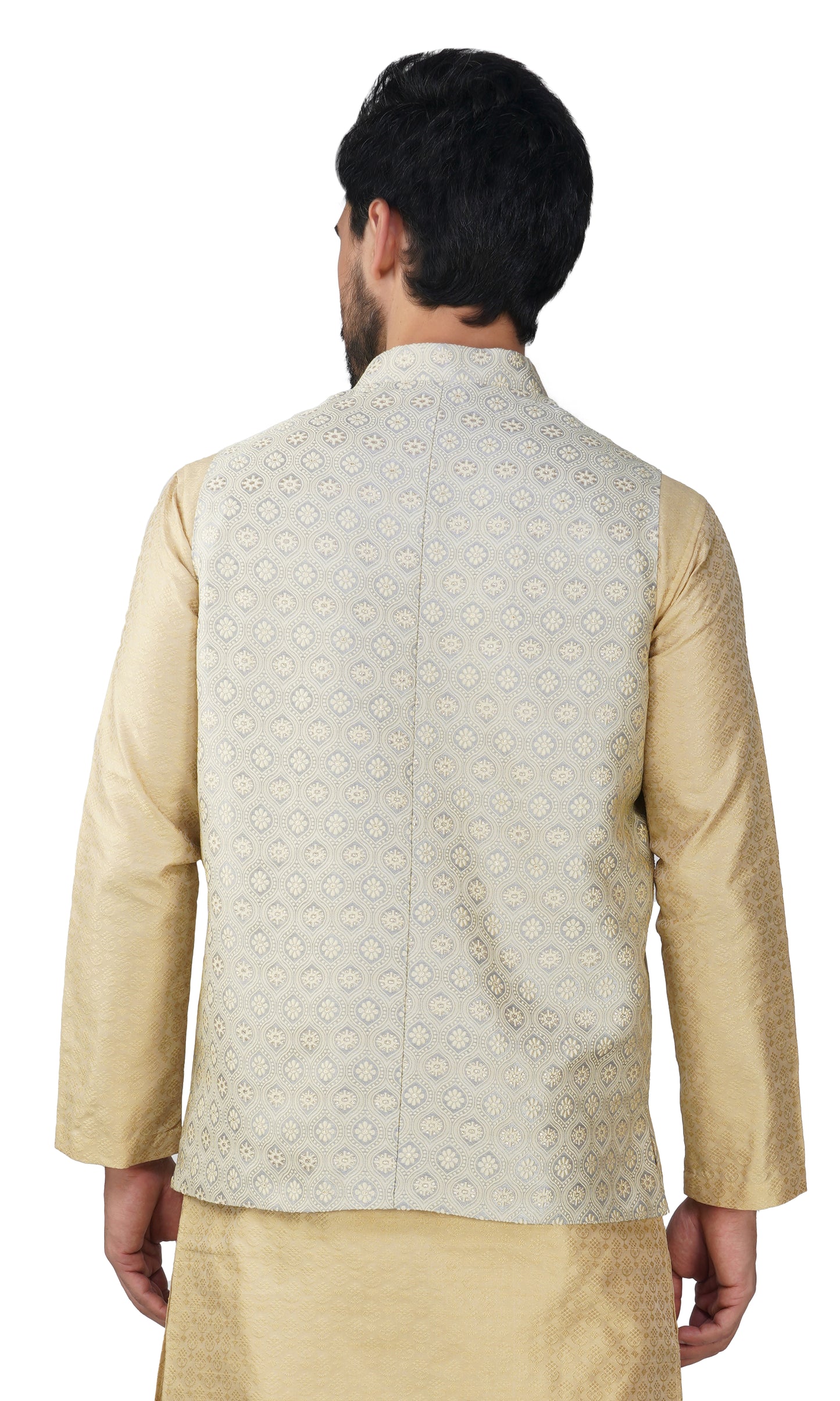 Men's Embroidery Silk Traditional Ethnic Nehru Jacket