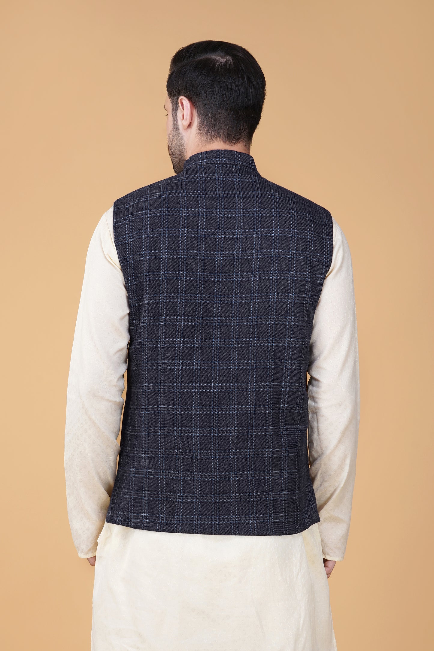 Vastraa Fusion Men's Traditional Woolen Nehru Jacket Modi Waistcoat