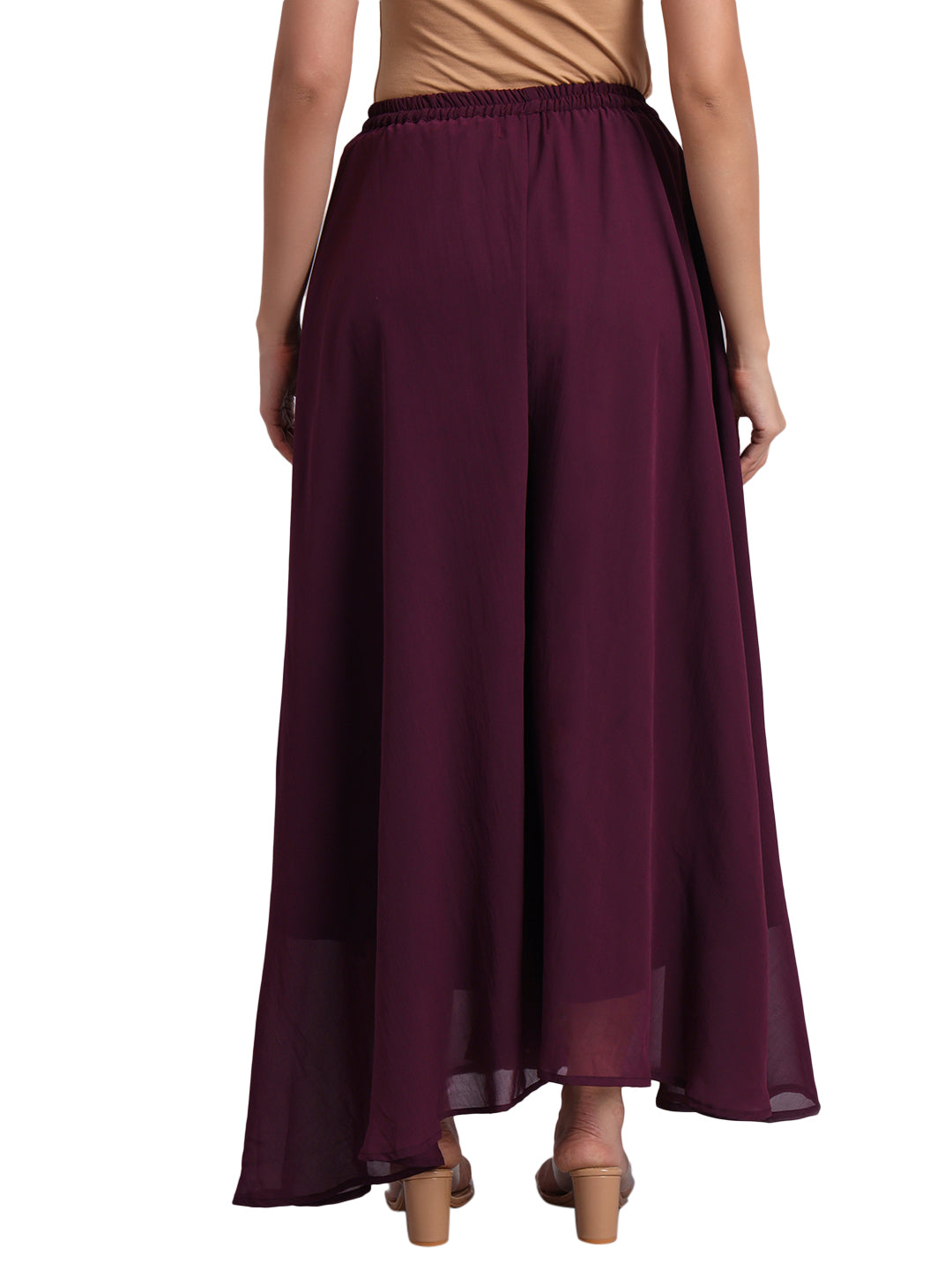 Vastraa Fusion Wide Fit Stylish Georgette Fabric Sharara Bottoms for Women's