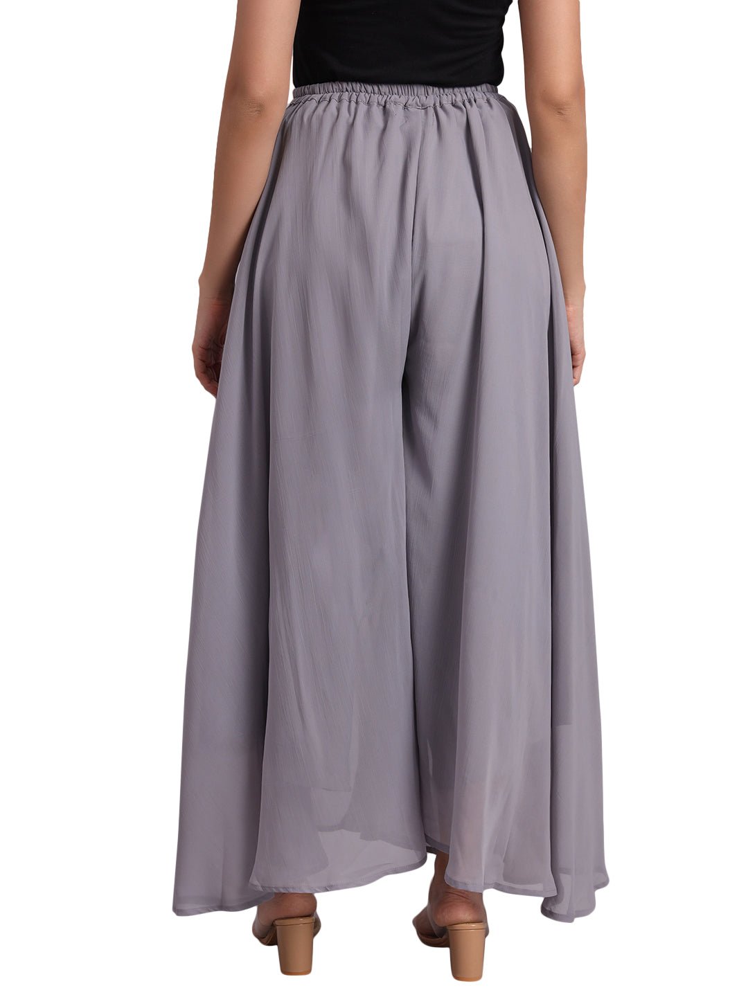 Vastraa Fusion Wide Fit Stylish Georgette Fabric Sharara Bottoms for Women's