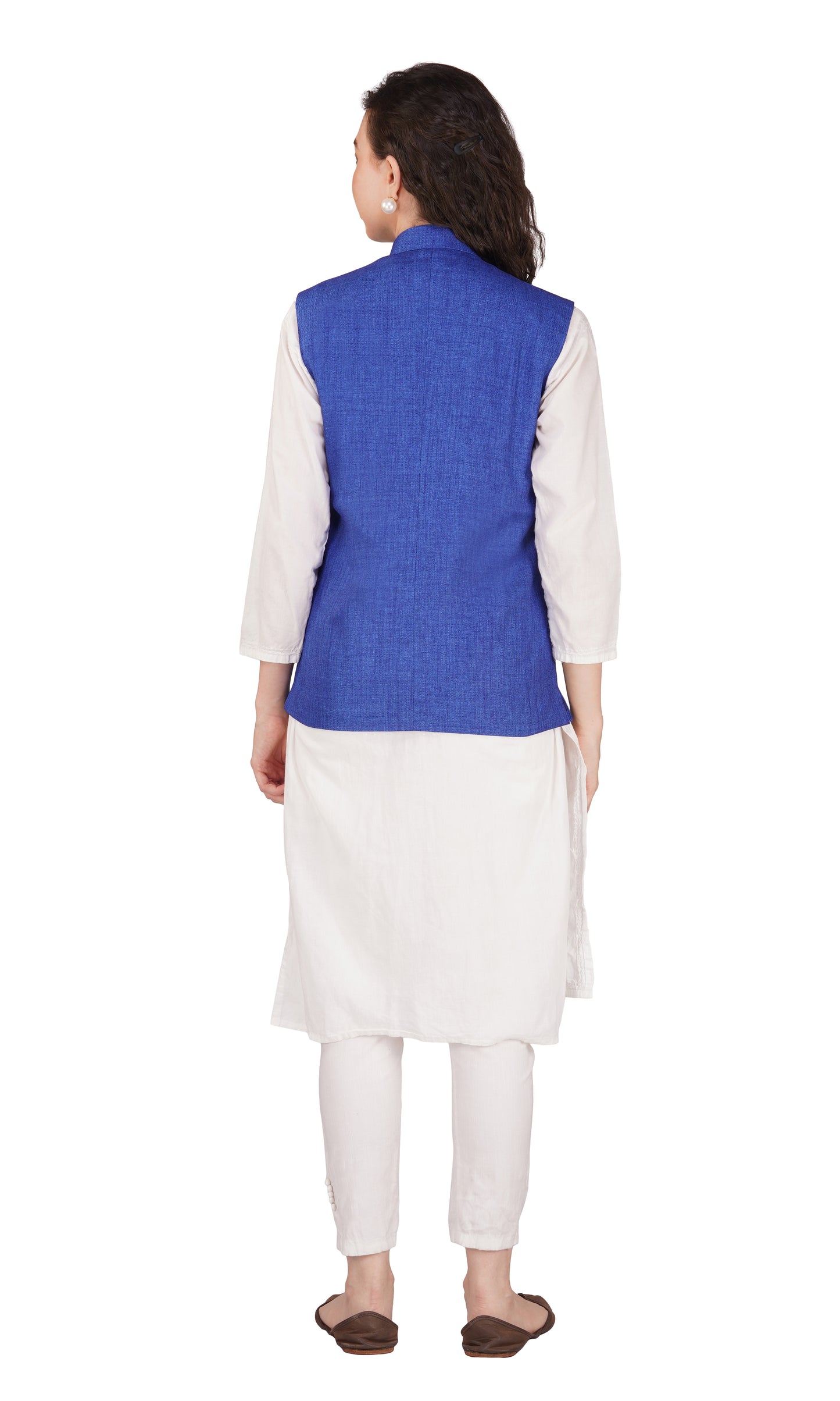 Vastraa Fusion Women's Solid Indian Ethnic Traditional Nehru Jacket/Waistcoat (VASTRAATS1419D)