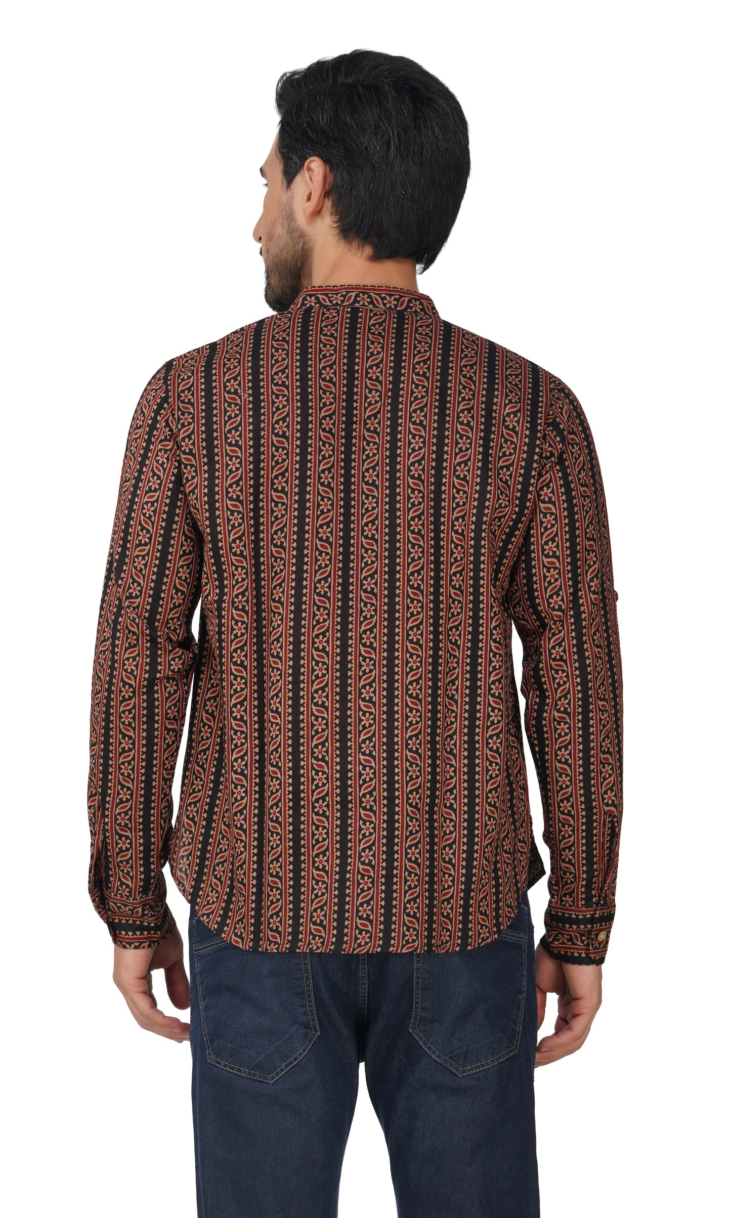 Vastraa Fusion Short Kurta For Men Printed Pattern Look In Short Kurta