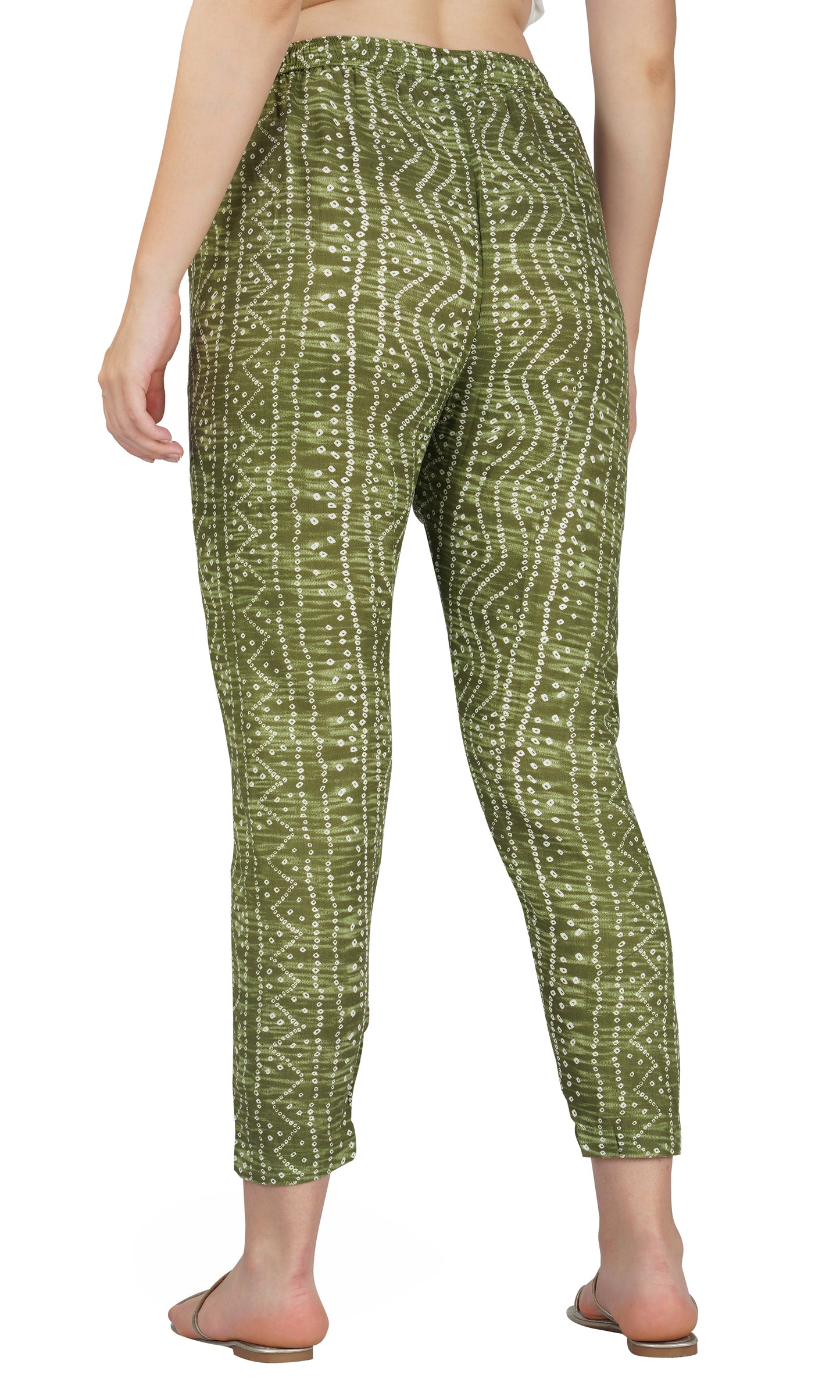 Vastraa Fusion Women's Regular Fit Bandhani Printed Pattern Rayon Palazzo