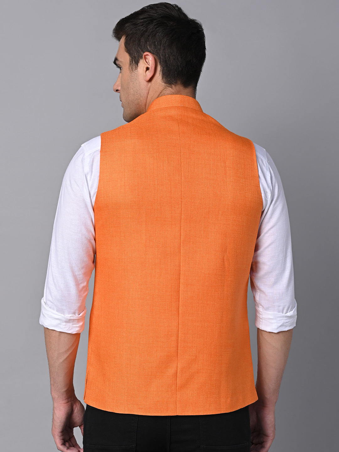 Vastraa Fusion Men's Indian Traditional Cotton Nehru Jacket/Waistcoat