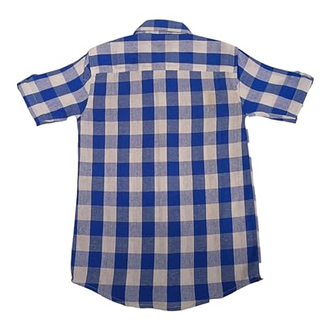 Vastraa Fusion Ikat Print Pure Cotton Spread Collar, Helf Sleeves, Button Shirt Casual Wear For Kid's
