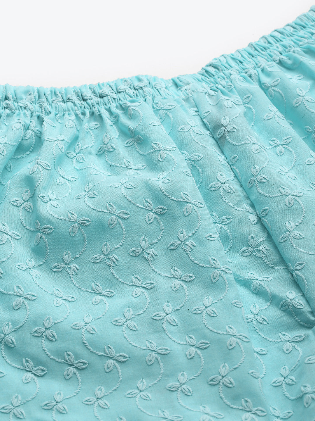 Vastraa Fusion Women's Regular Fit Cotton Chikan Palazzo