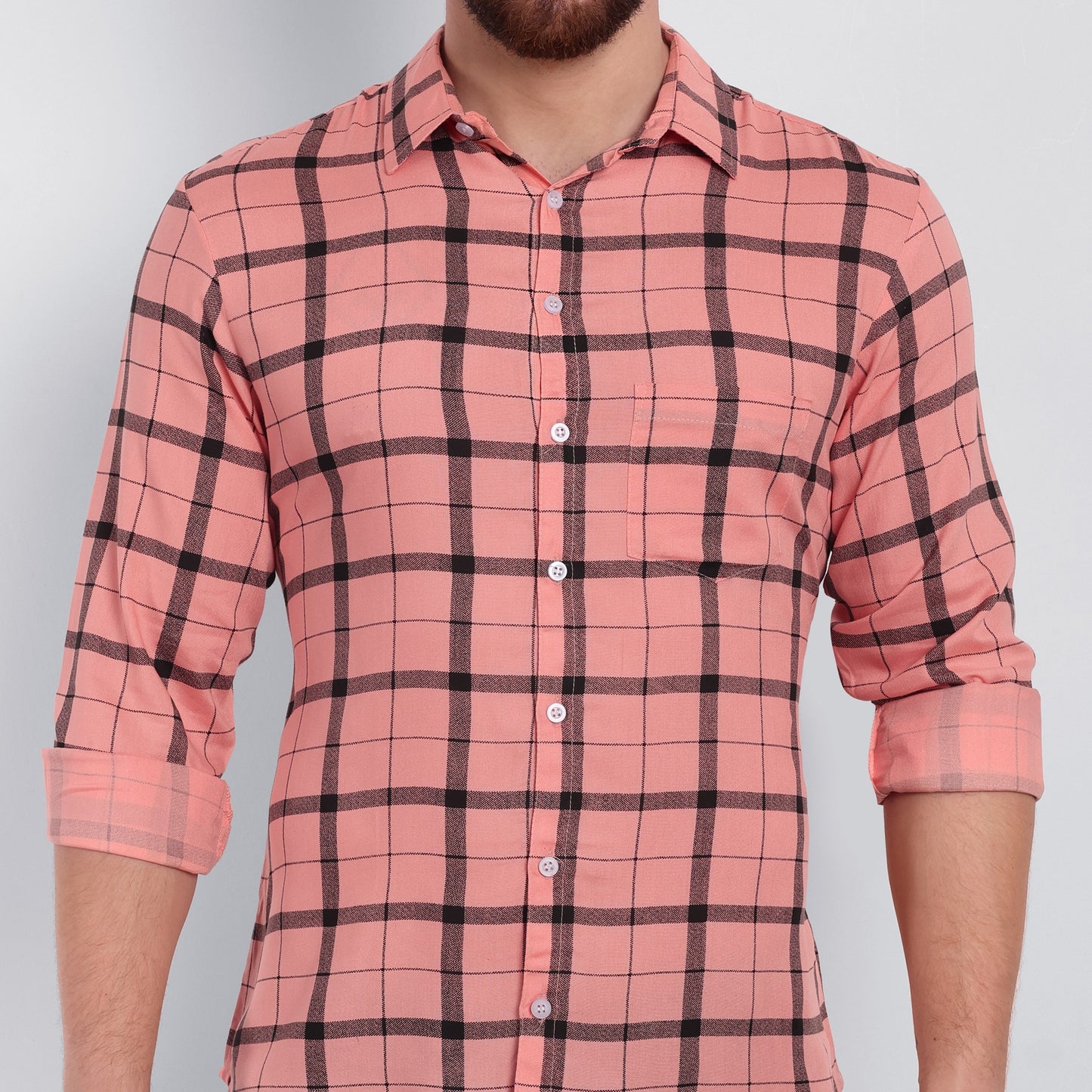 Vastraa Fusion Men's Rayon Checkered Shirt